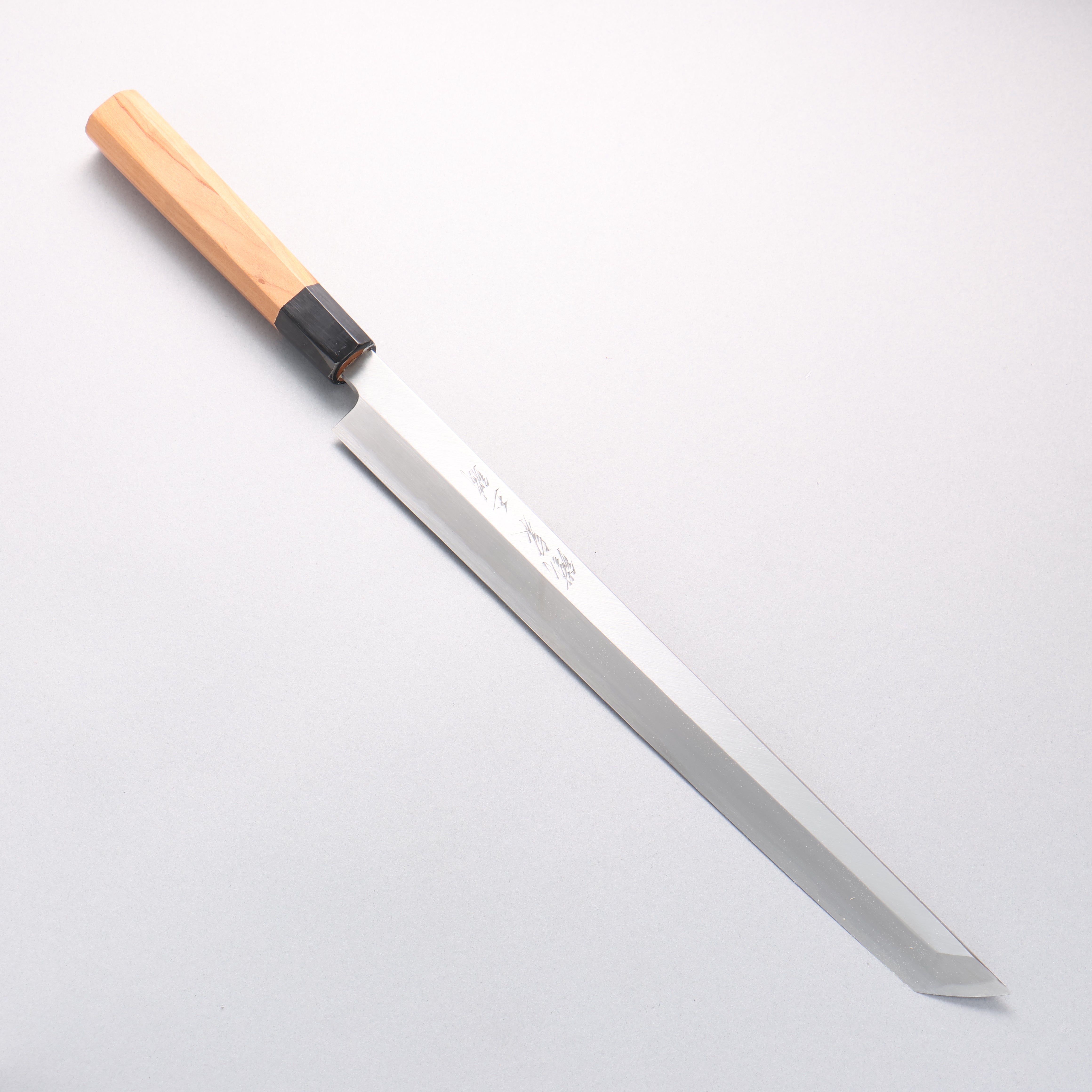 Tessen by Tanaka Tamahagane Sakimaru Yanagiba 315mm Wild Cherry Handle with Sheath - Japanny - Best Japanese Knife