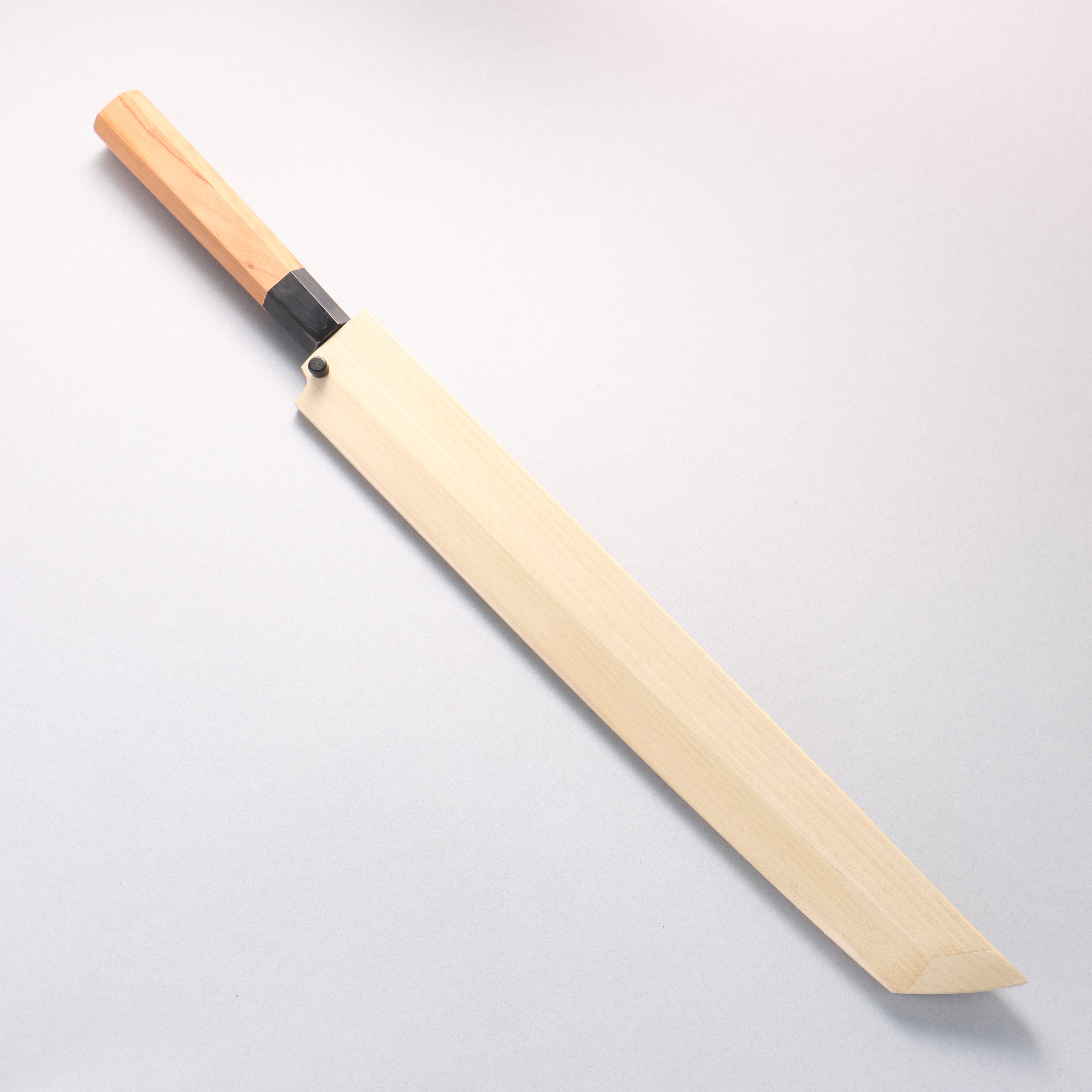 Tessen by Tanaka Tamahagane Sakimaru Yanagiba 315mm Wild Cherry Handle with Sheath - Japanny - Best Japanese Knife