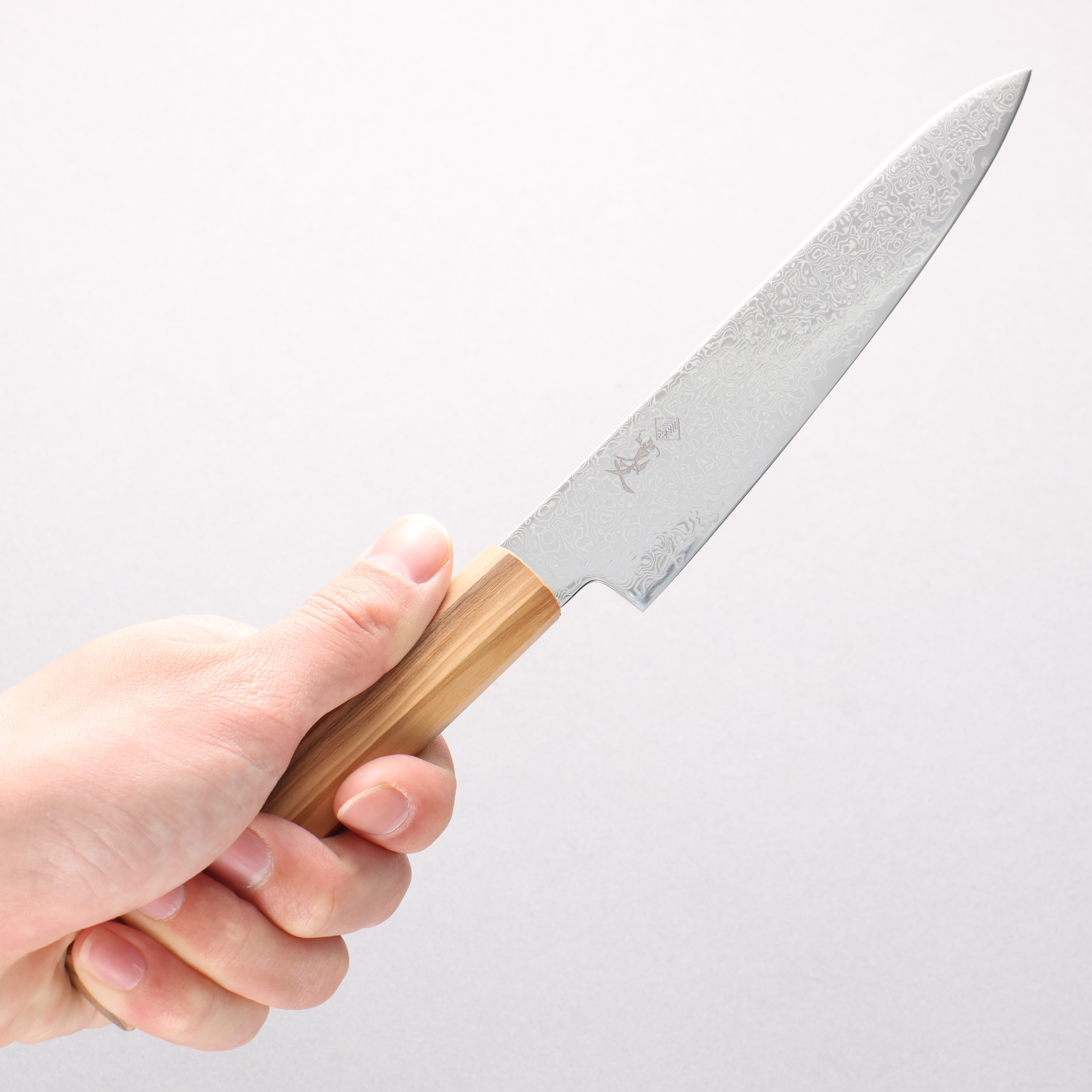 Kanjyo SG2 Damascus Petty-Utility 150mm Olive tree Handle - Japanny - Best Japanese Knife