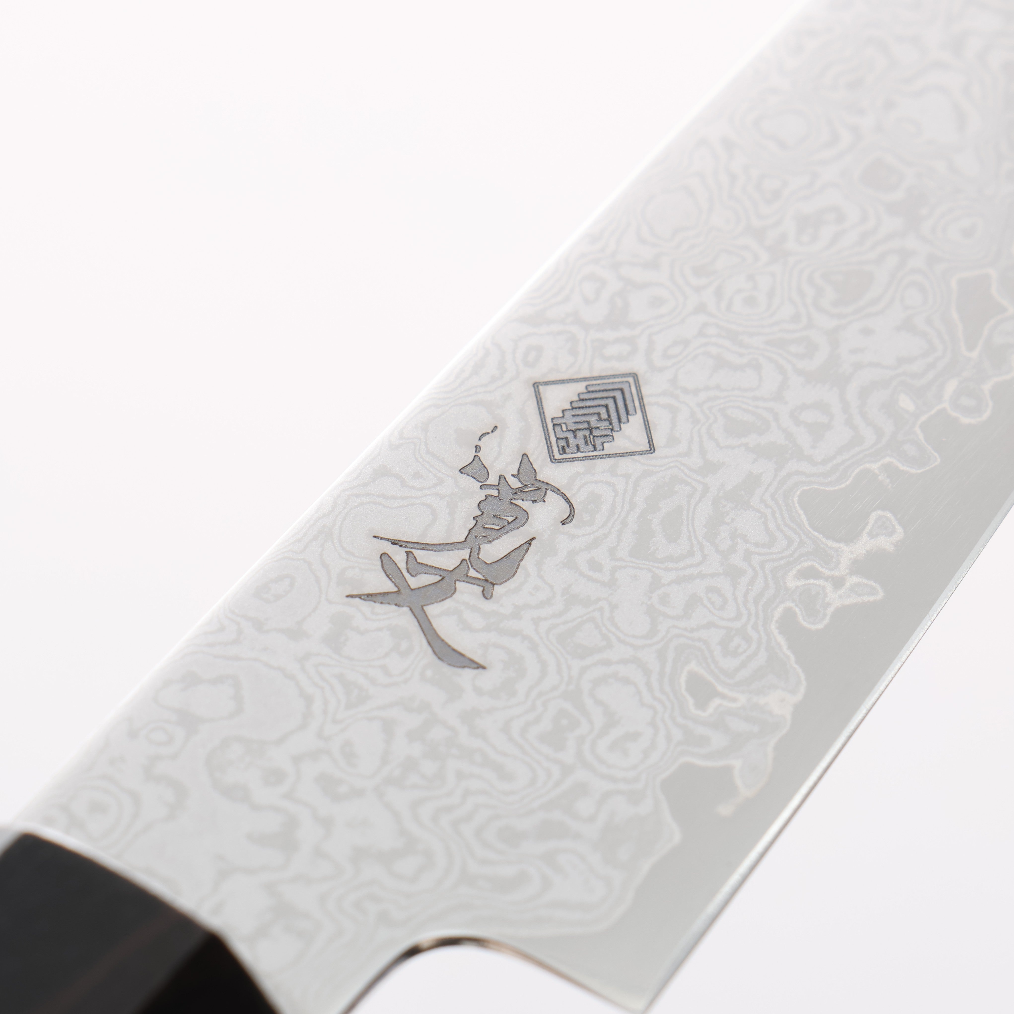 Kanjyo VG10 Damascus Kiritsuke Petty-Utility 120mm Ebony Wood Handle - Japanny - Best Japanese Knife