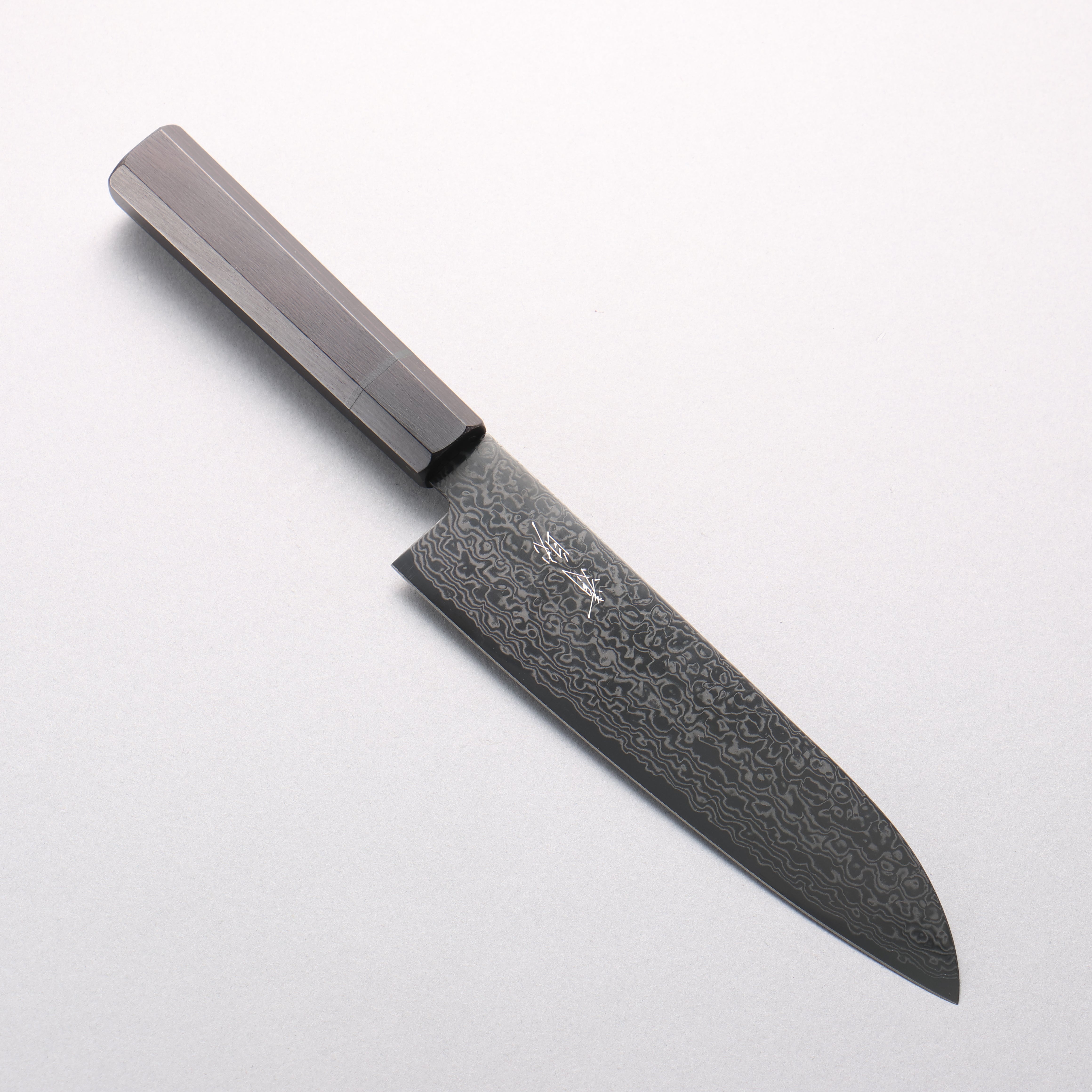 Seisuke SG2 Black Damascus Santoku 180mm Black Pakka wood Handle - Japanny - Best Japanese Knife