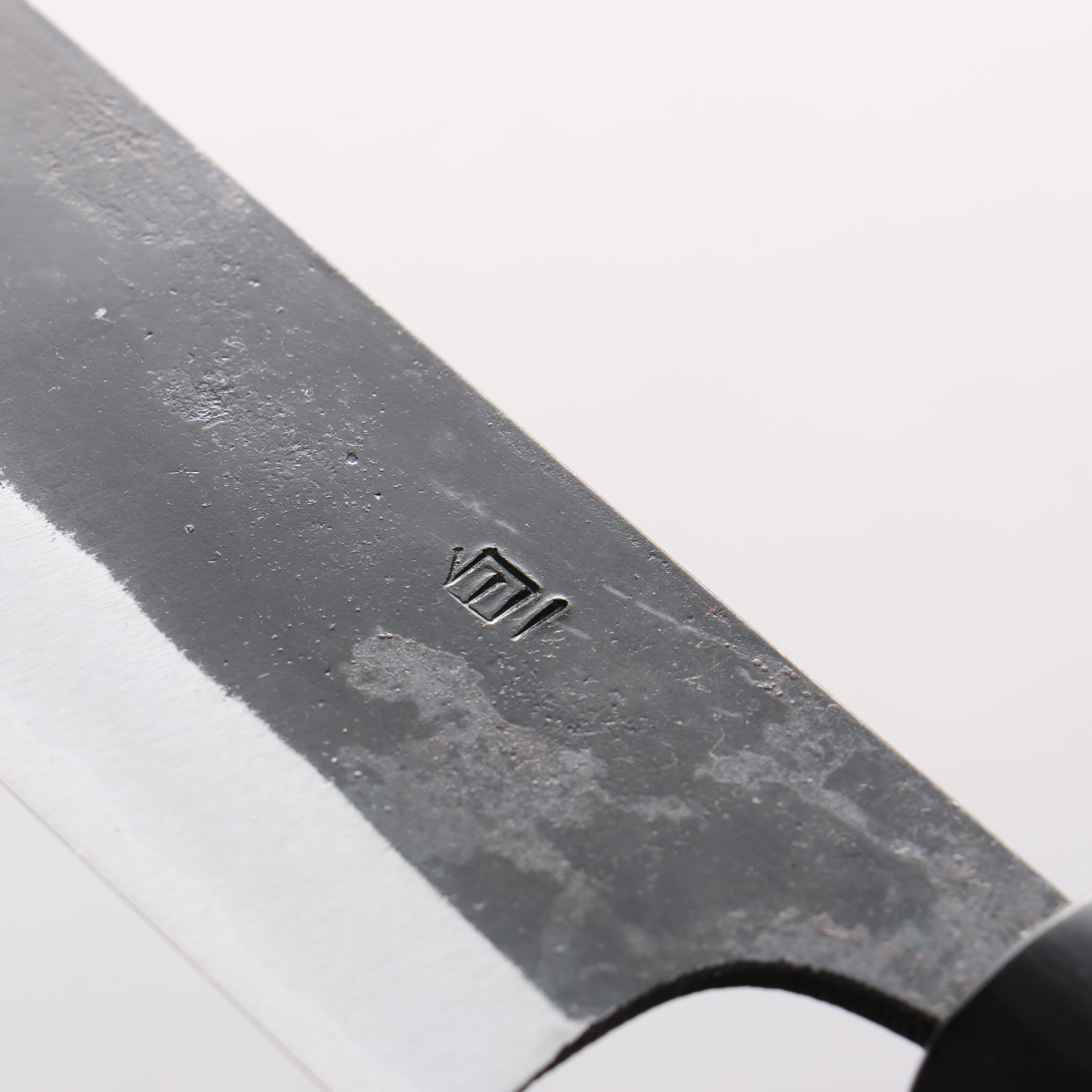 Onihiro White Steel No.1 Black Finished Nakiri 140mm Rosewood (Ferrule: Black Pakka Wood) Handle