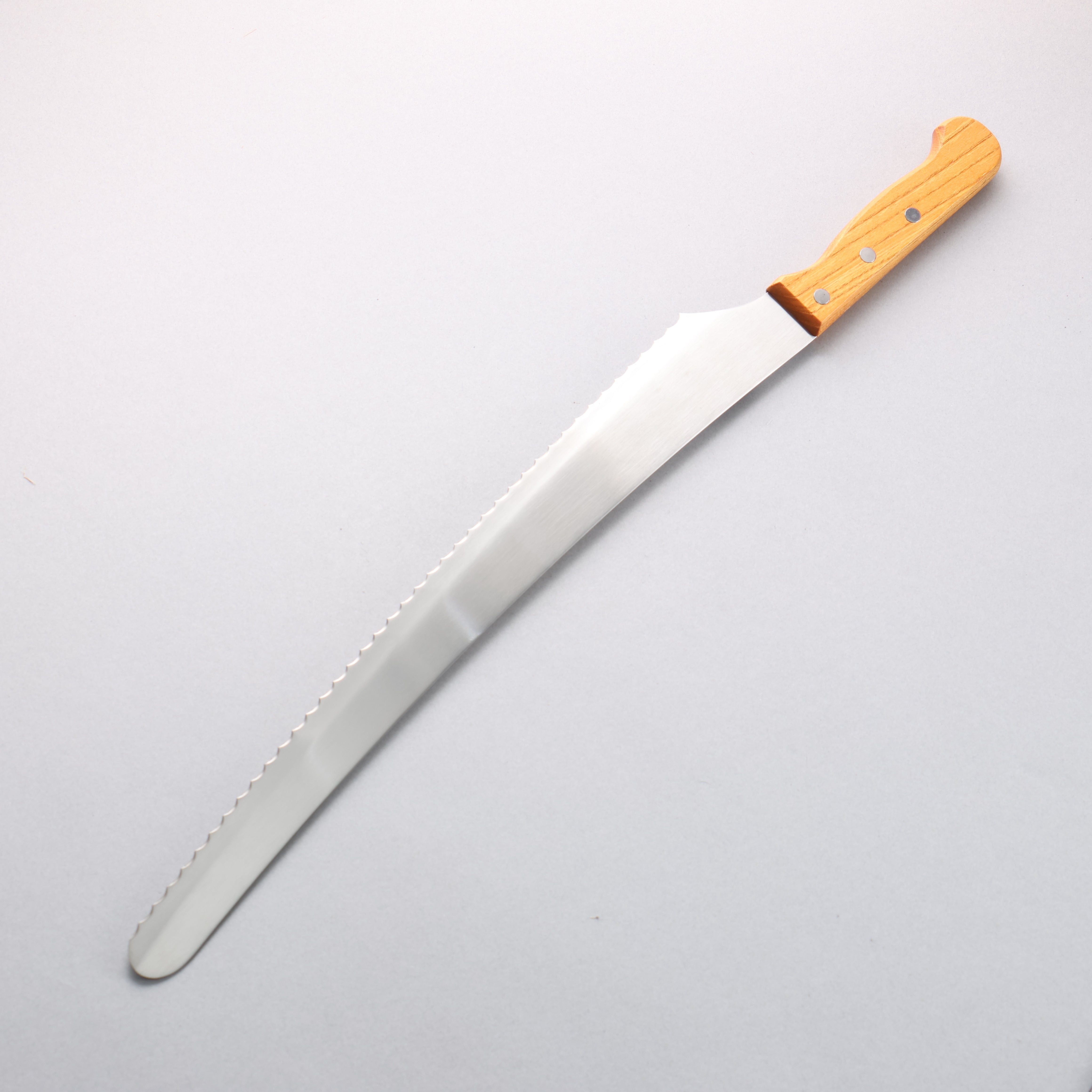 Nisaku Stainless Steel Serrated Blade 360mm Natural wood Handle
