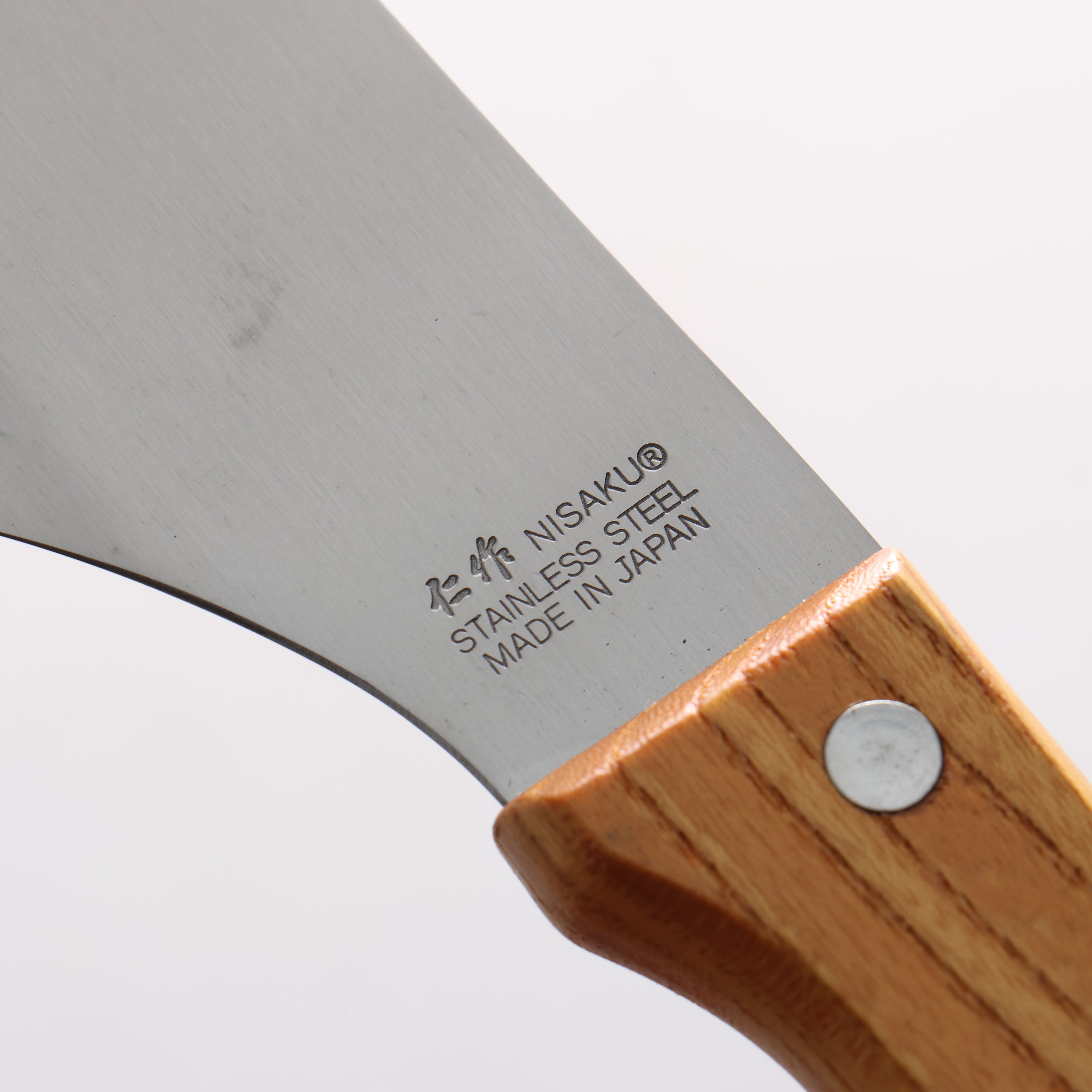Nisaku Stainless Steel Serrated Blade 360mm Natural wood Handle