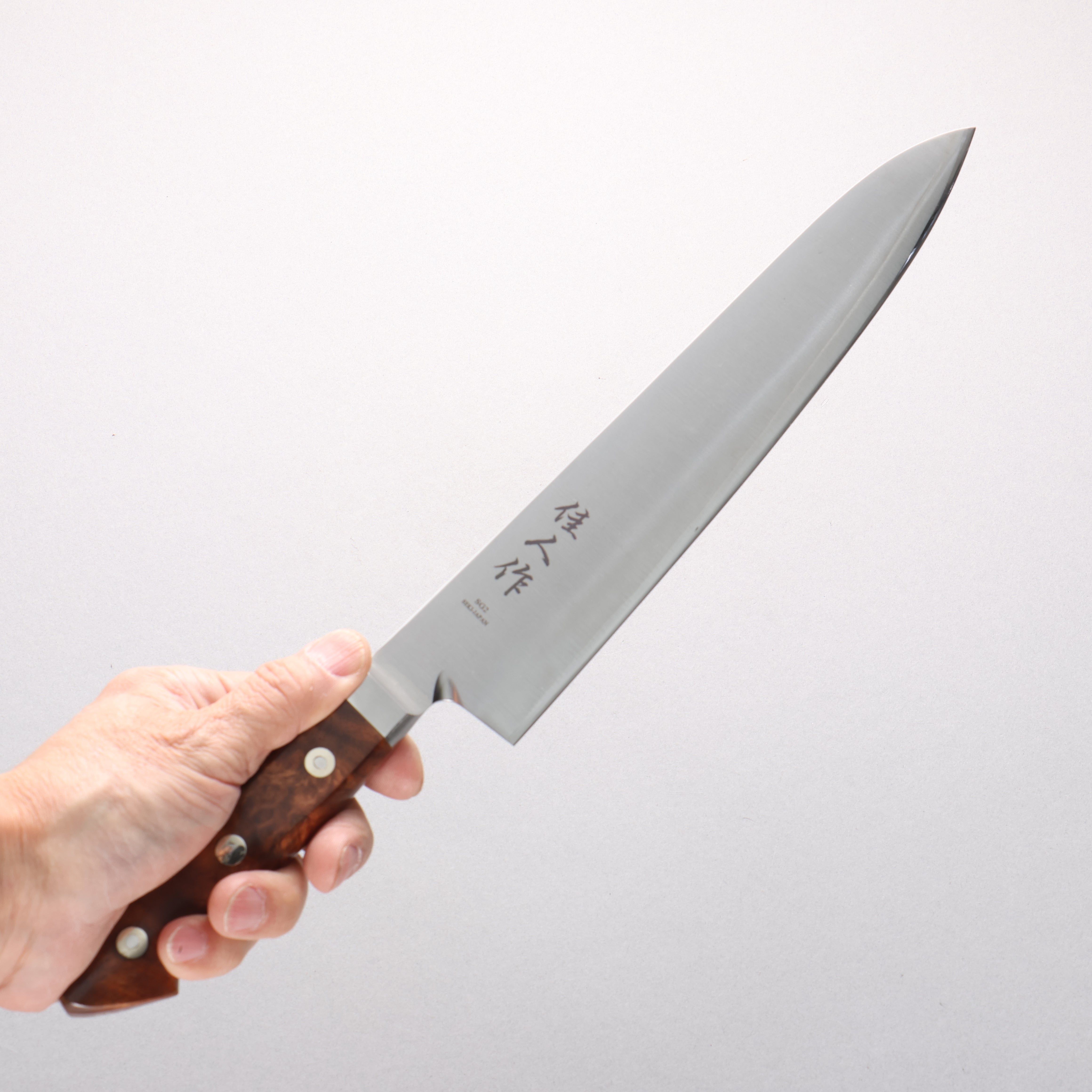 Kajin SG2 Sujihiki 240mm Chinese Quince Burl Handle