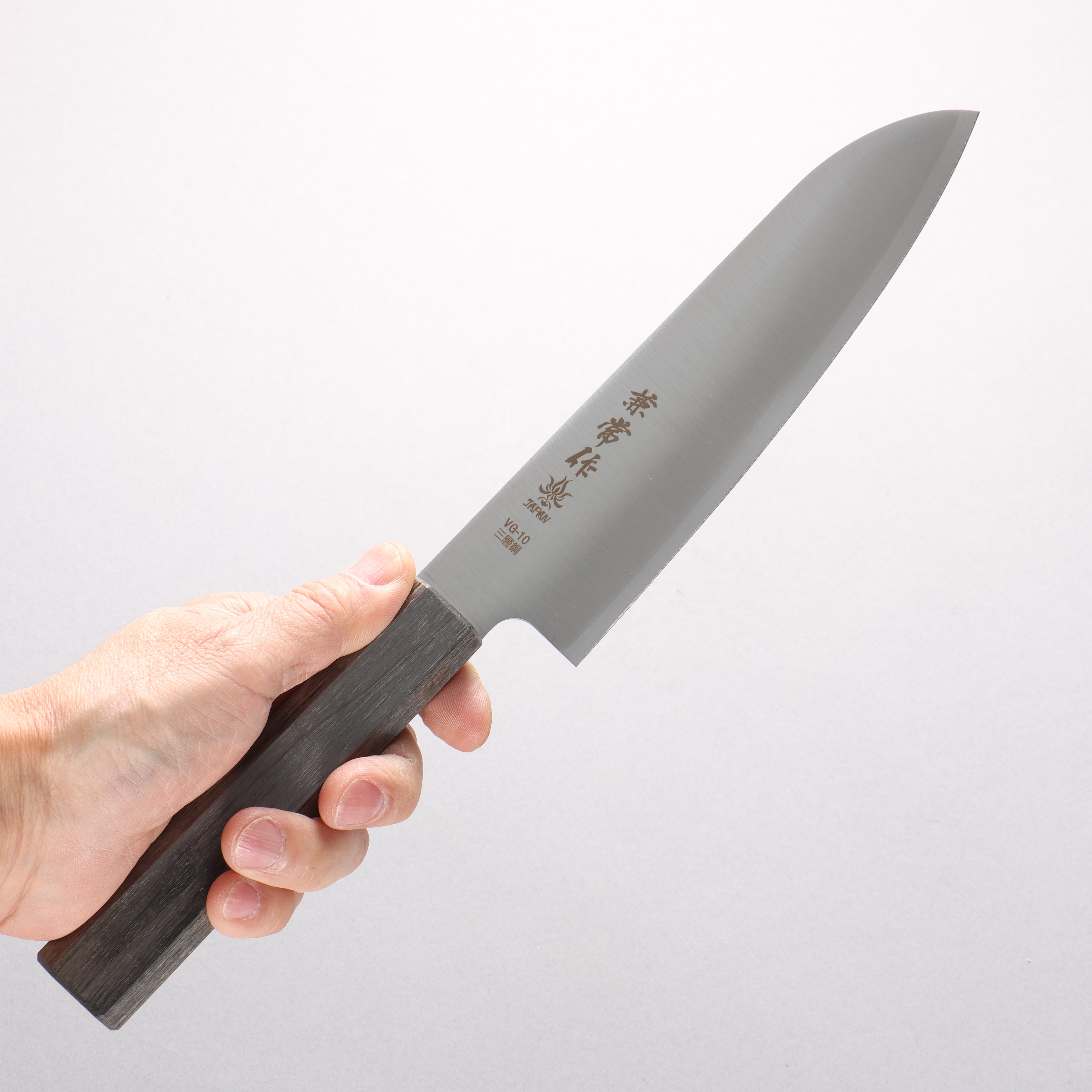 Kanetsune VG10 Santoku 180mm Gray Pakka wood Handle - Japanny - Best Japanese Knife