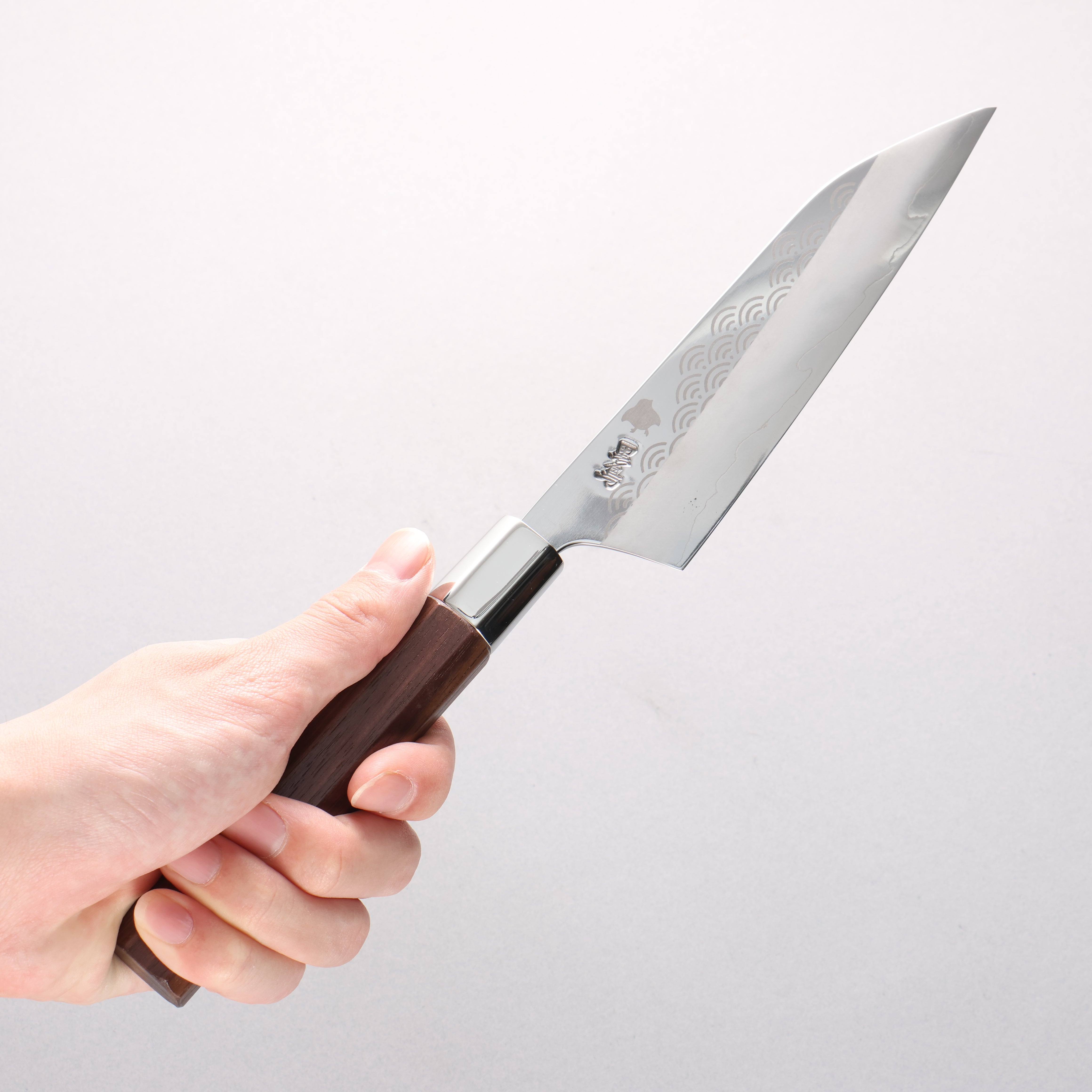 Kurotori Silver Steel No.3 Migaki Finished Petty-Utility 150mm Walnut Handle Hama-chidori - Japanny - Best Japanese Knife