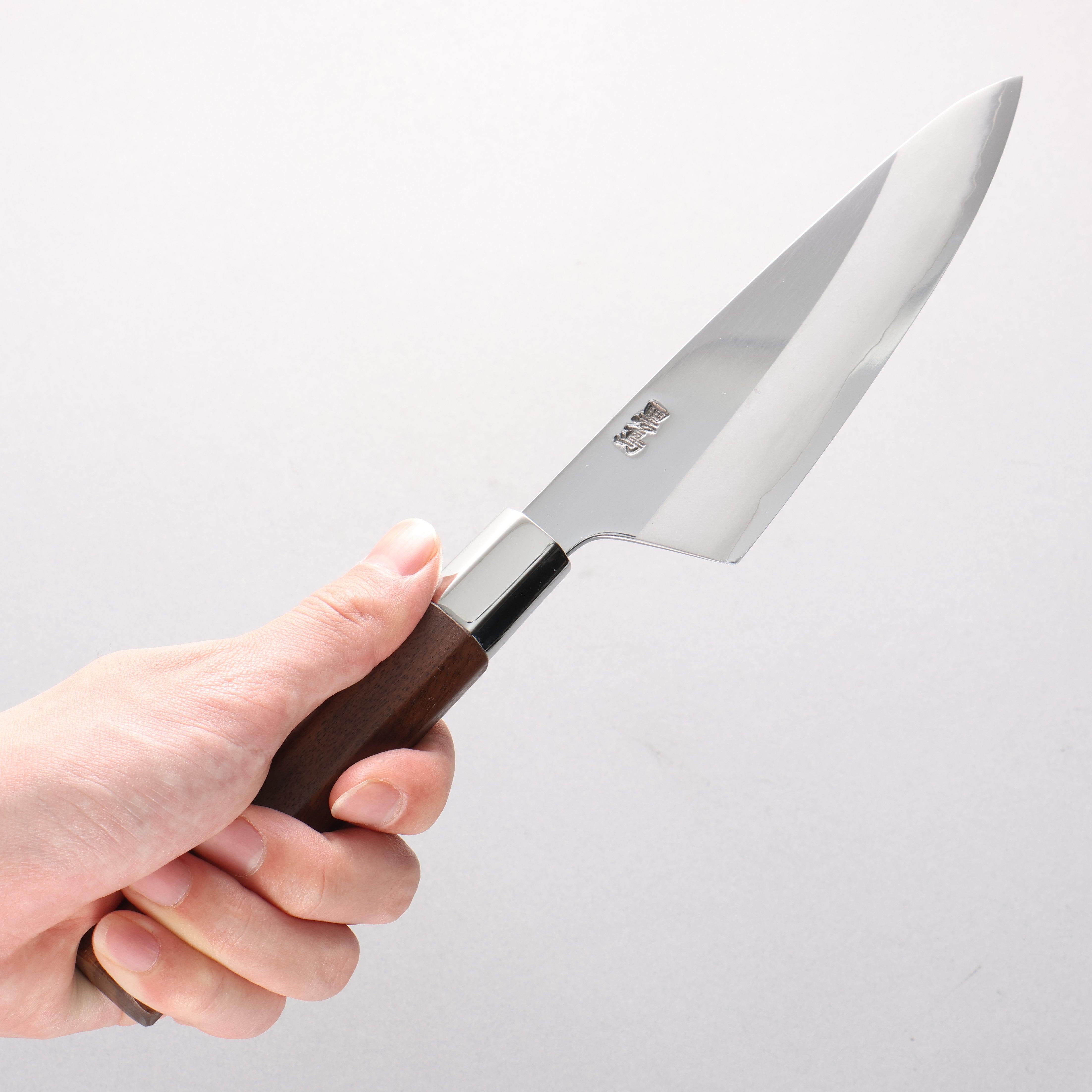 Kurotori Silver Steel No.3 Migaki Finished Original 135mm Walnut Handle - Japanny - Best Japanese Knife