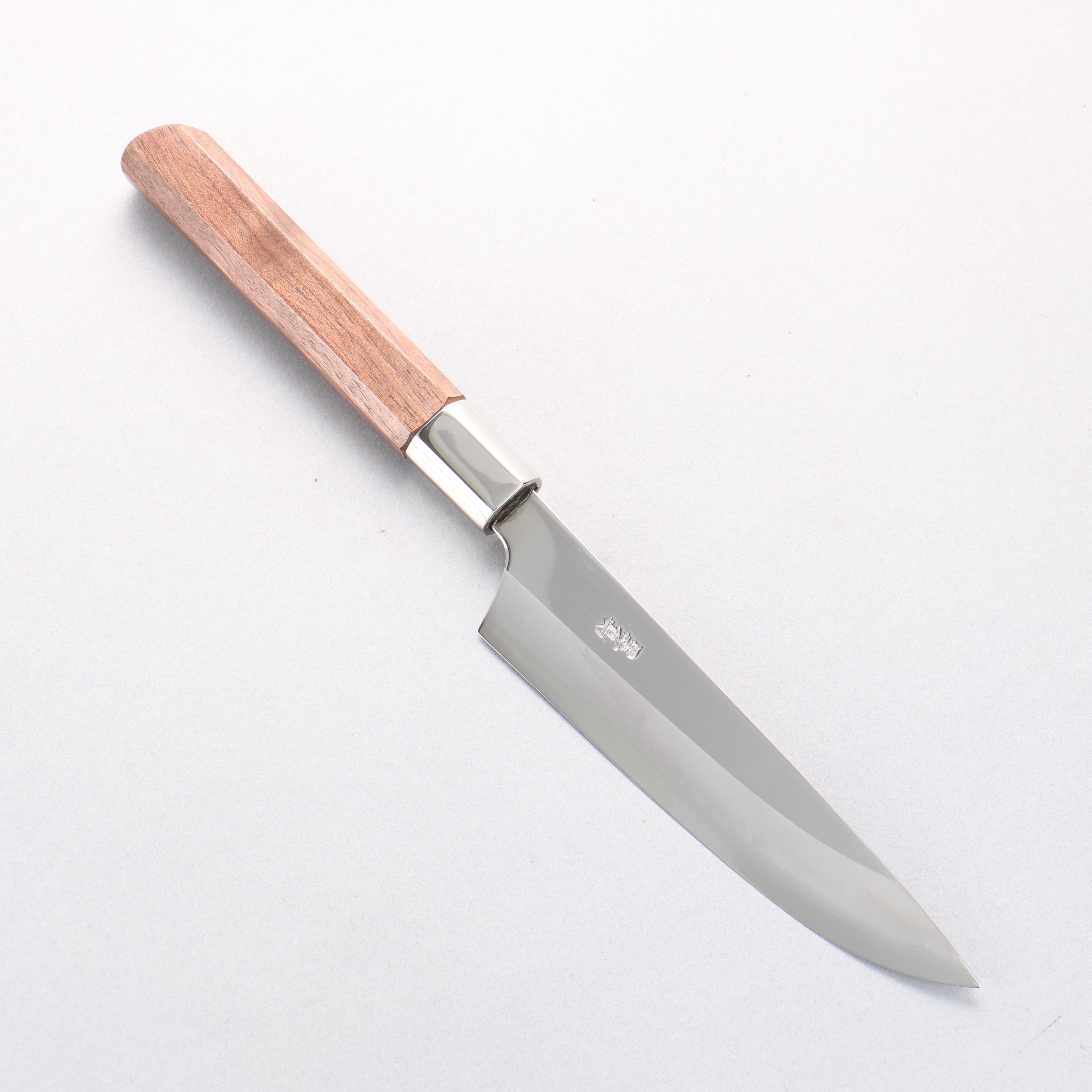 Kurotori Octagonal Silver Steel No.3 Migaki Finished Petty-Utility 150mm Walnut Handle with Sheath - Japanny - Best Japanese Knife