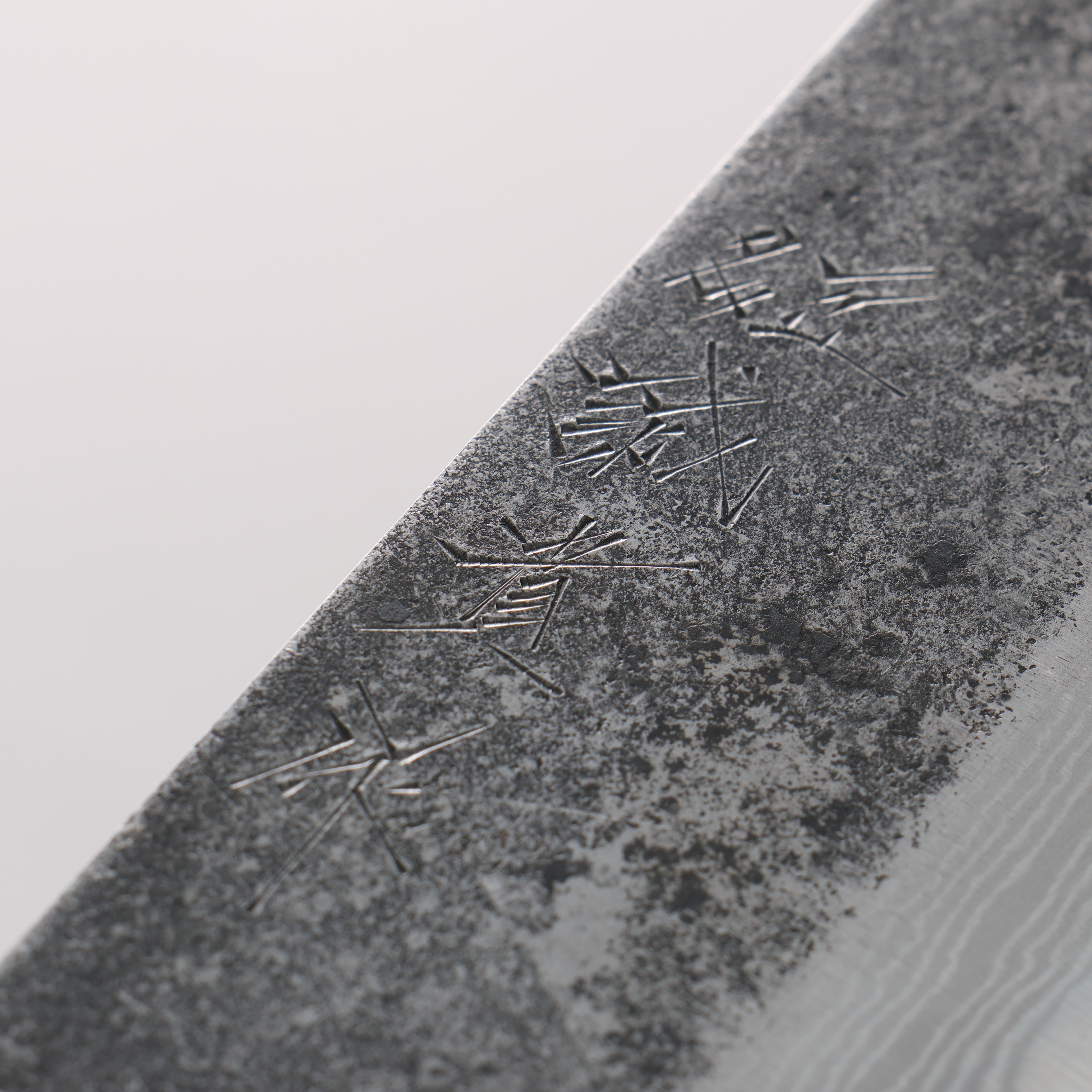 Shigeki Tanaka TEKKA Blue Steel No.2 Kurouchi Damascus Kiritsuke Santoku 170mm Walnut Handle