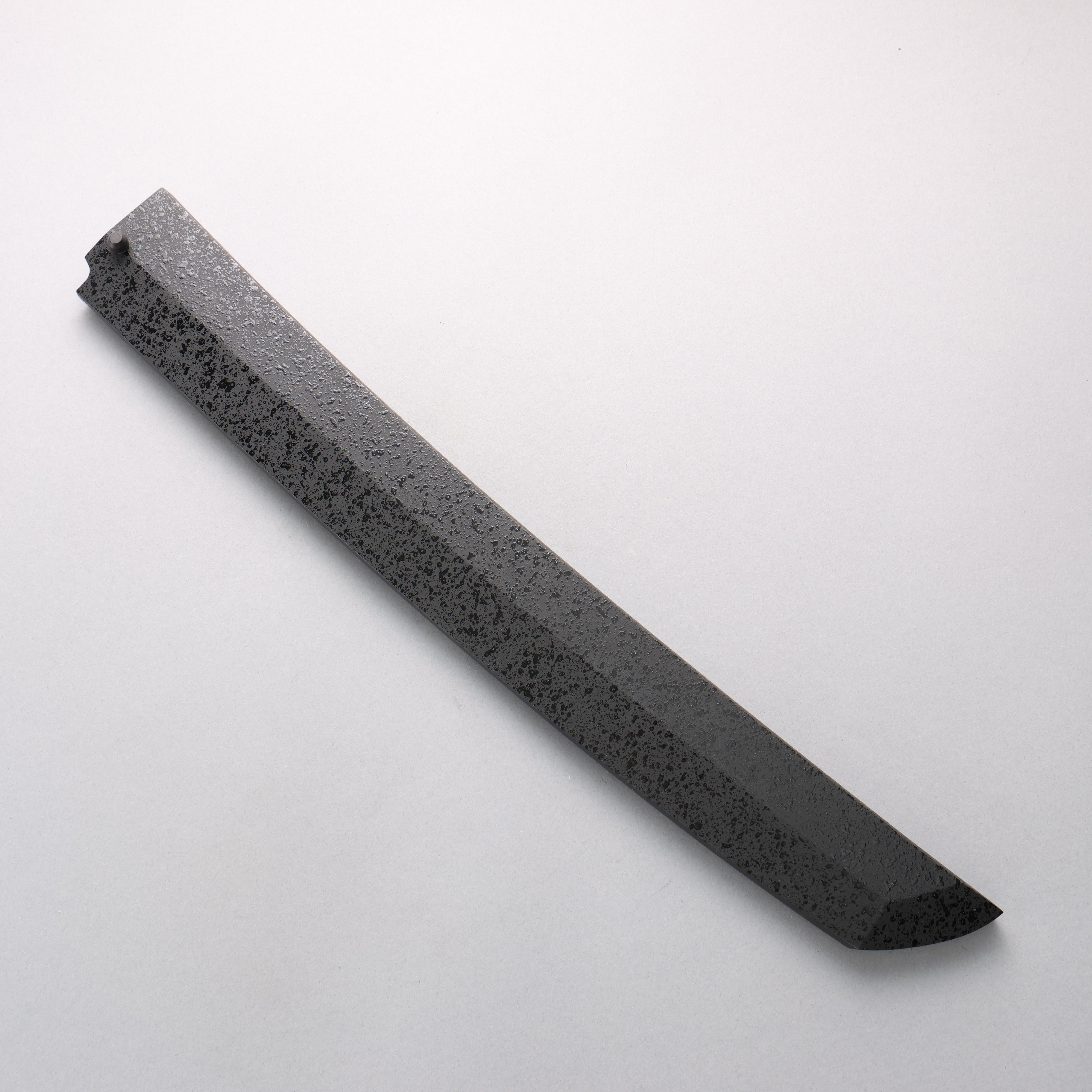 Sakai Takayuki Honyaki Silver Steel No.3 Mirrored Finish Sakimaru Yanagiba 390mm Ebony Wood (With Double Black Water Buffalo Horn) Handle with Sheath - Japanny - Best Japanese Knife