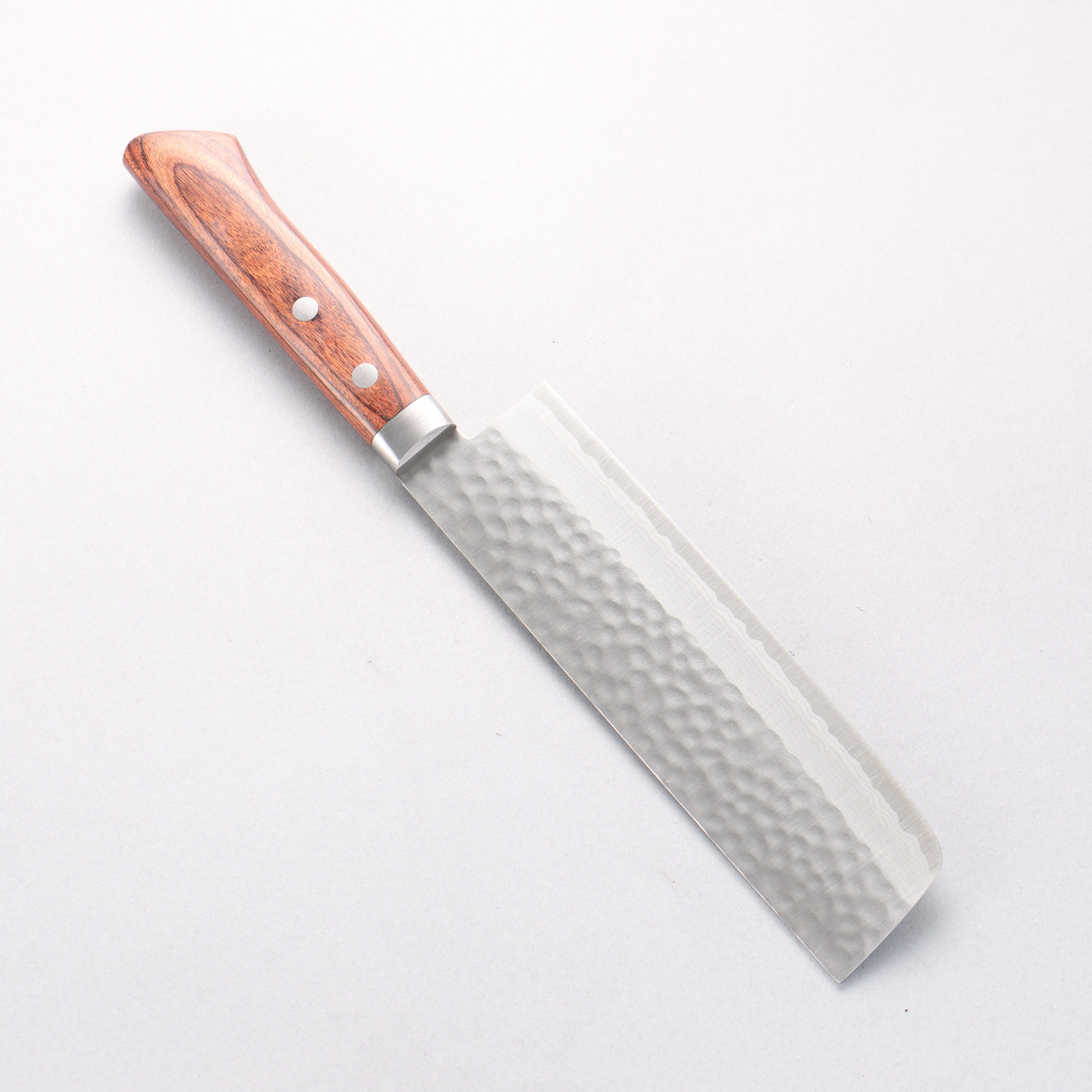 Kunihira Kokuryu VG10 Hammered Damascus Usuba 165mm Mahogany Handle - Japanny - Best Japanese Knife