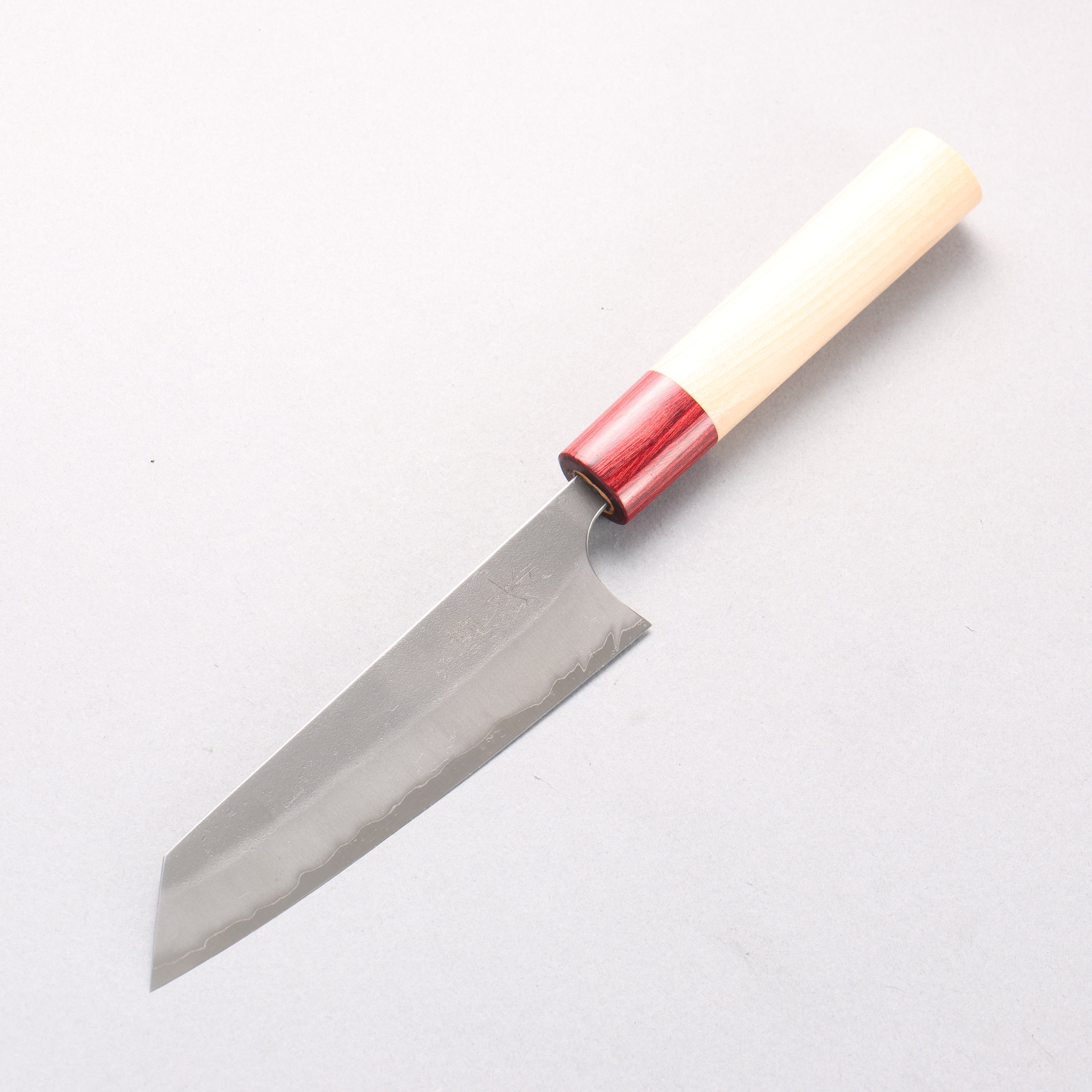 Masakage Yuki White Steel No.2 Nashiji Small Bunka 130mm Magnolia Handle - Japanny - Best Japanese Knife
