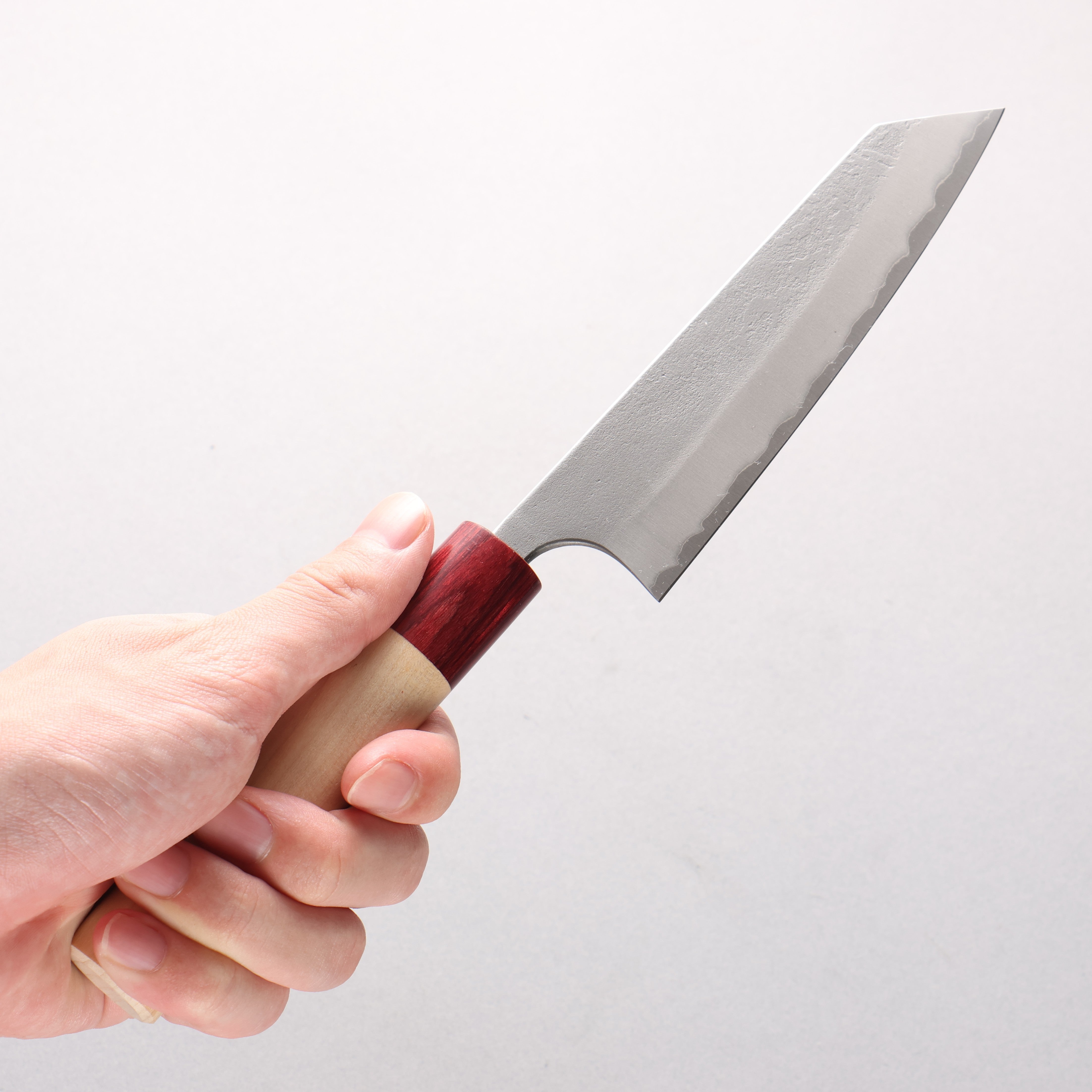 Masakage Yuki White Steel No.2 Nashiji Small Bunka 130mm Magnolia Handle - Japanny - Best Japanese Knife