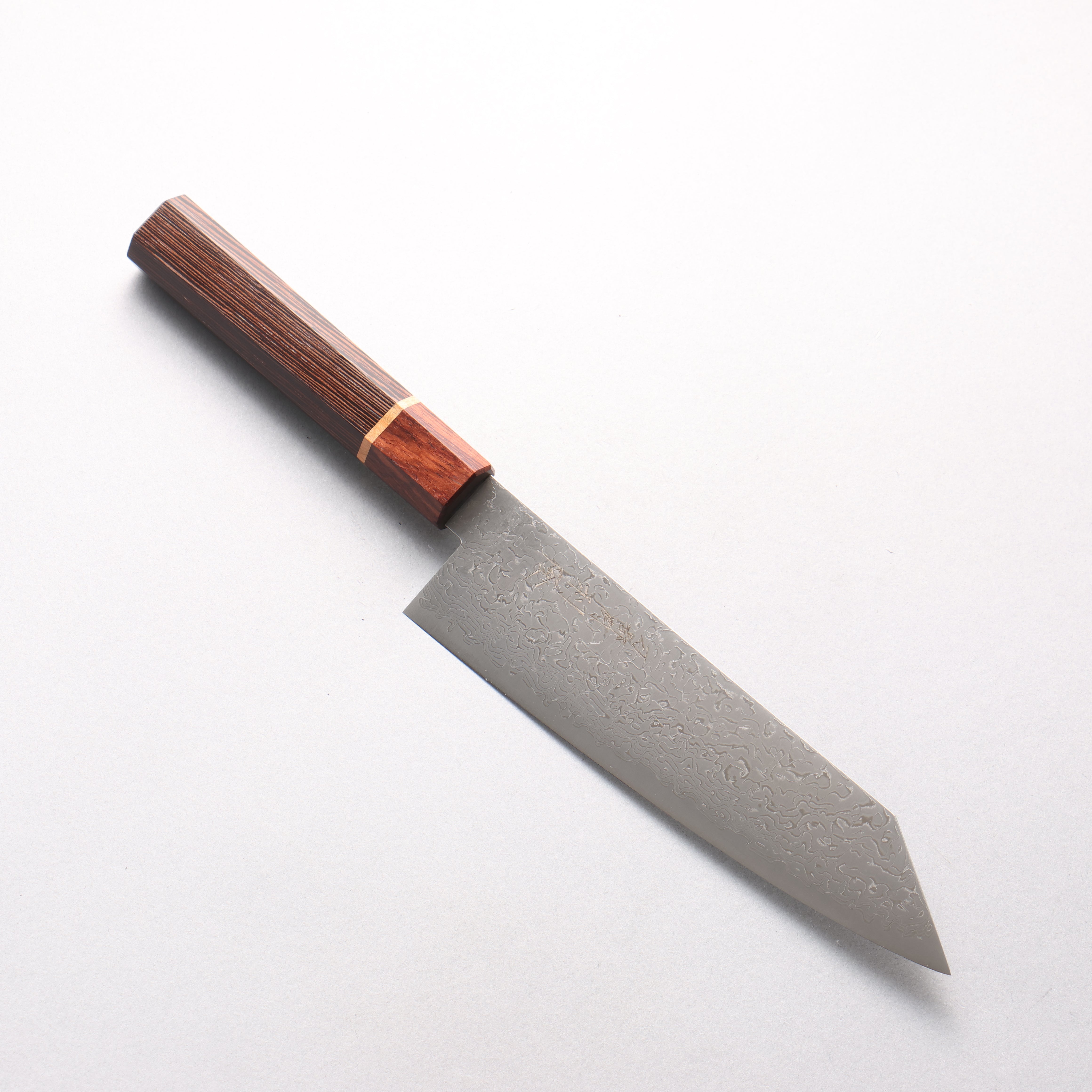 Toshitaka VG10 15 Layer Damascus Kiritsuke Santoku 180mm Wenge with Cherry Ring (ferrule: Rosewood) Handle - Japanny - Best Japanese Knife