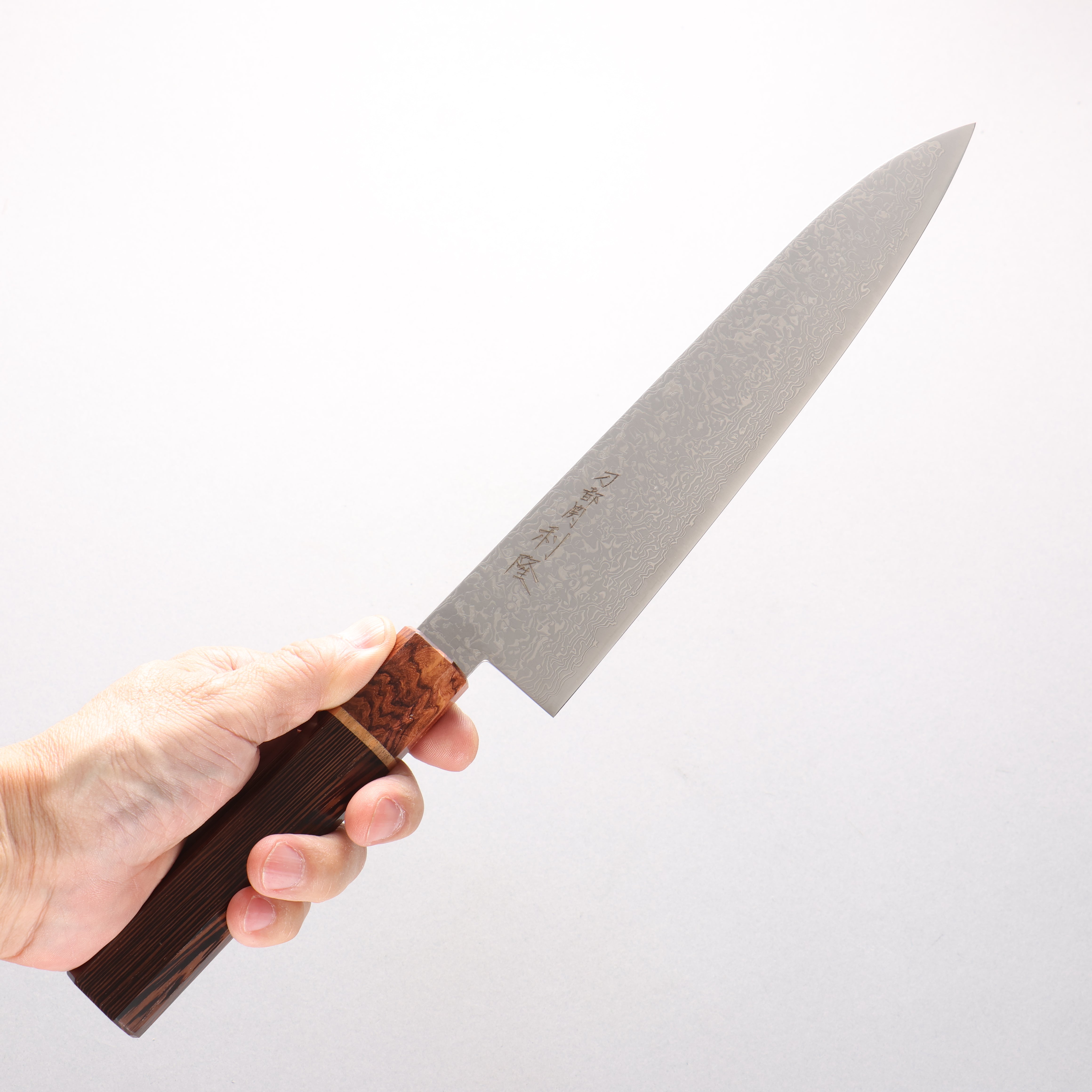 Toshitaka VG10 65 Layer Damascus Gyuto 210mm Wenge with Cherry Ring (ferrule: Rosewood) Handle - Japanny - Best Japanese Knife