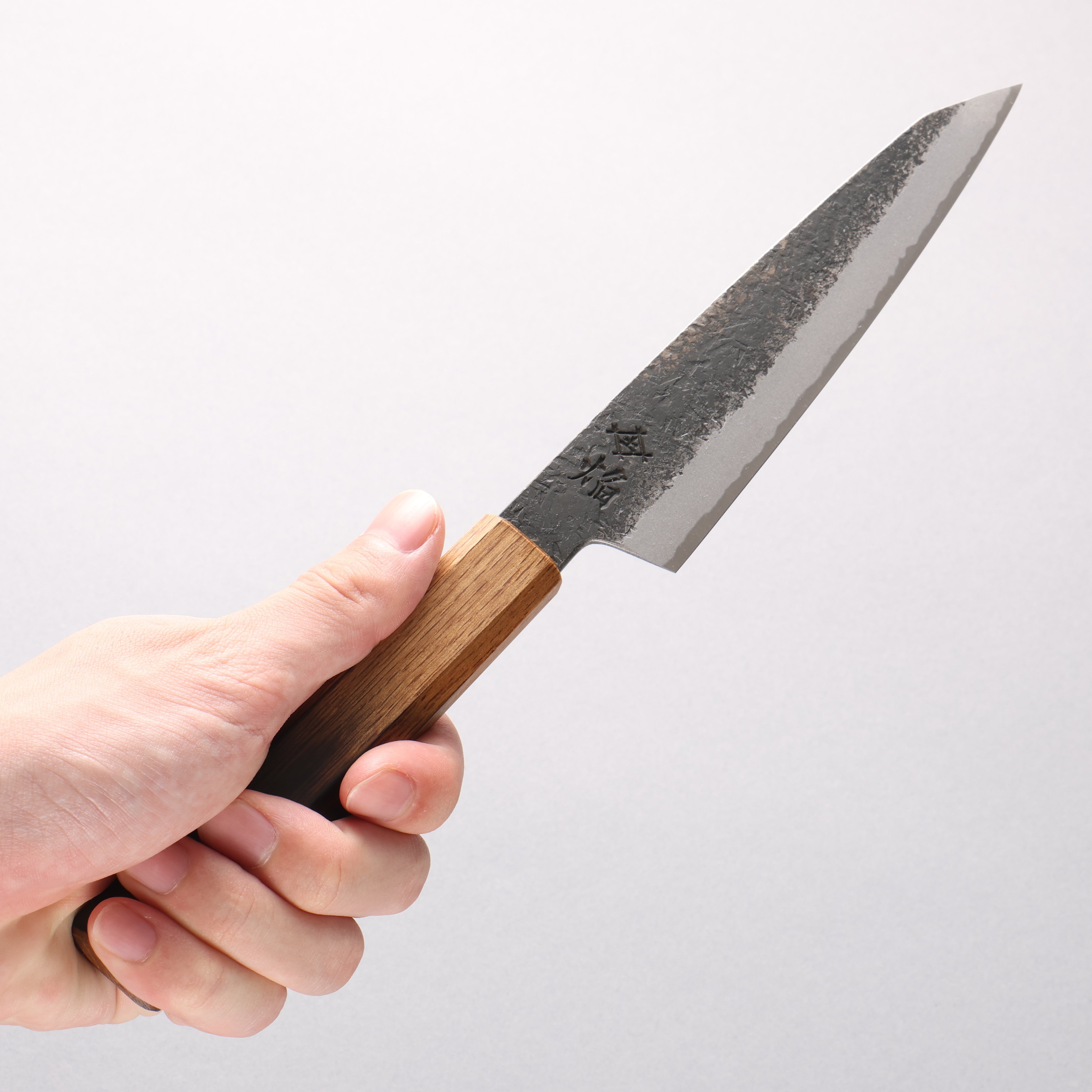 Sakai Takayuki Homura Guren Blue Steel No.2 Kurouchi Hammered Kiritsuke Petty-Utility 150mm Burnt Oak Handle