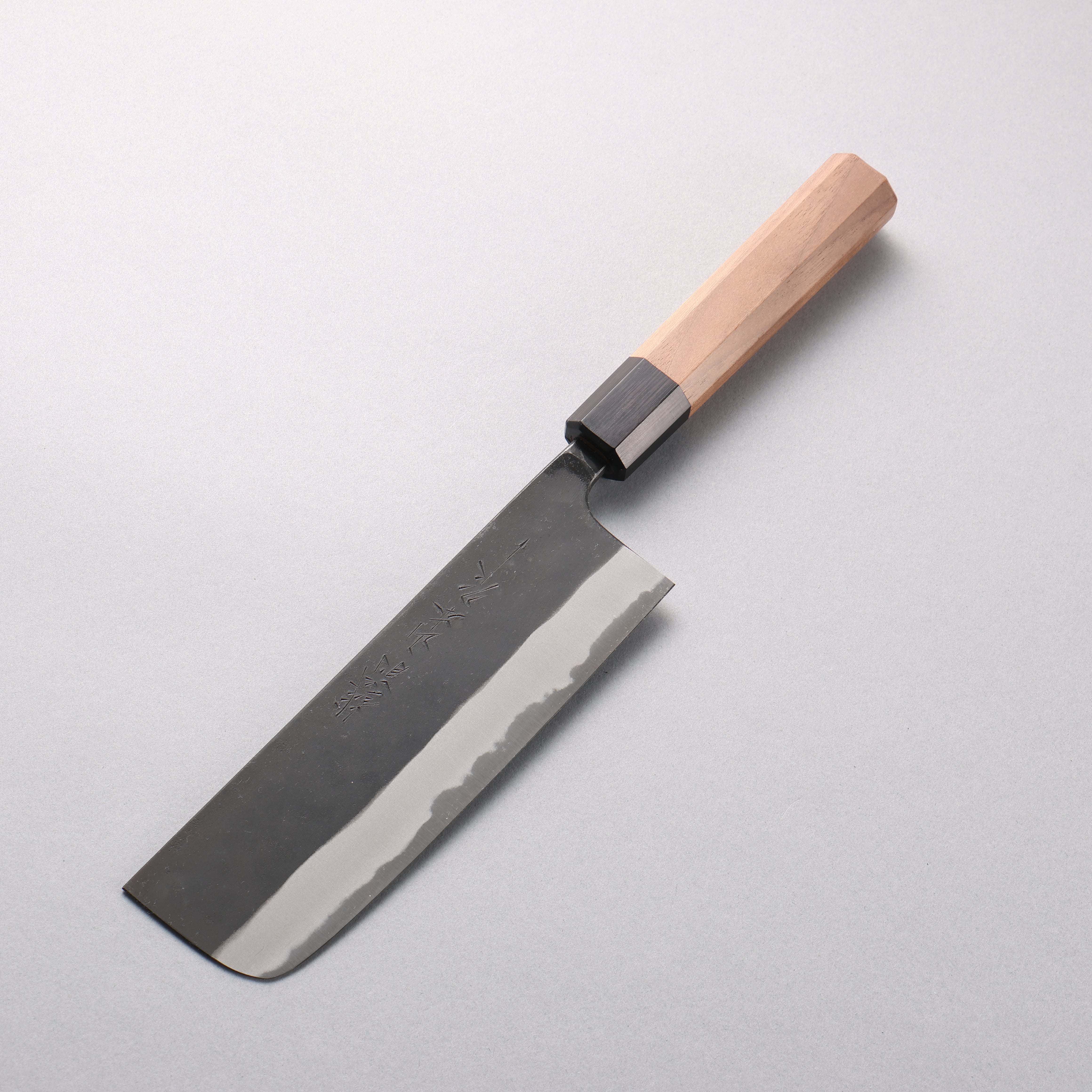Nao Yamamoto White Steel No.2 Black Finished Nakiri 165mm Walnut Handle