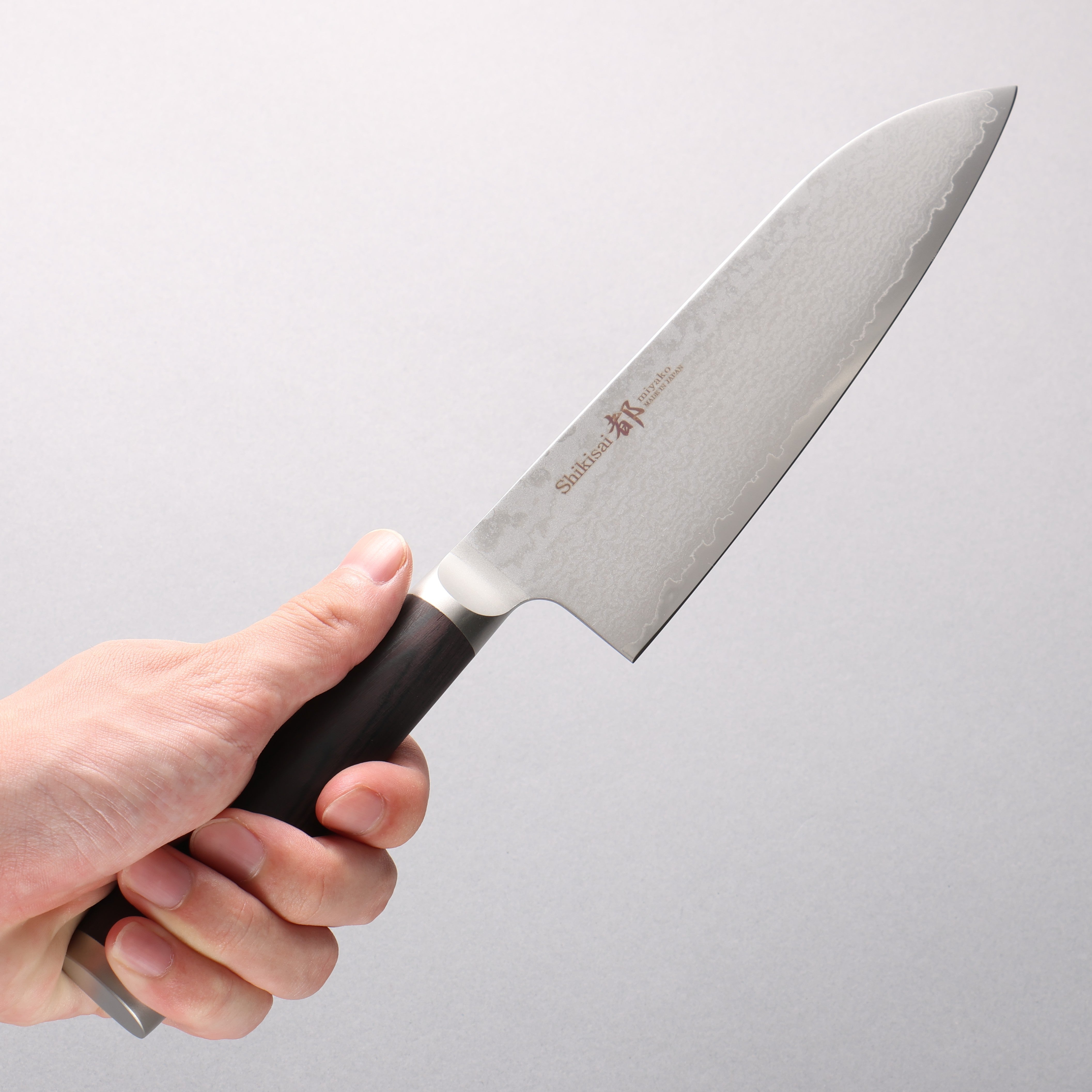 Miyako AUS8 33 Layer Damascus Santoku 180mm - Japanny - Best Japanese Knife