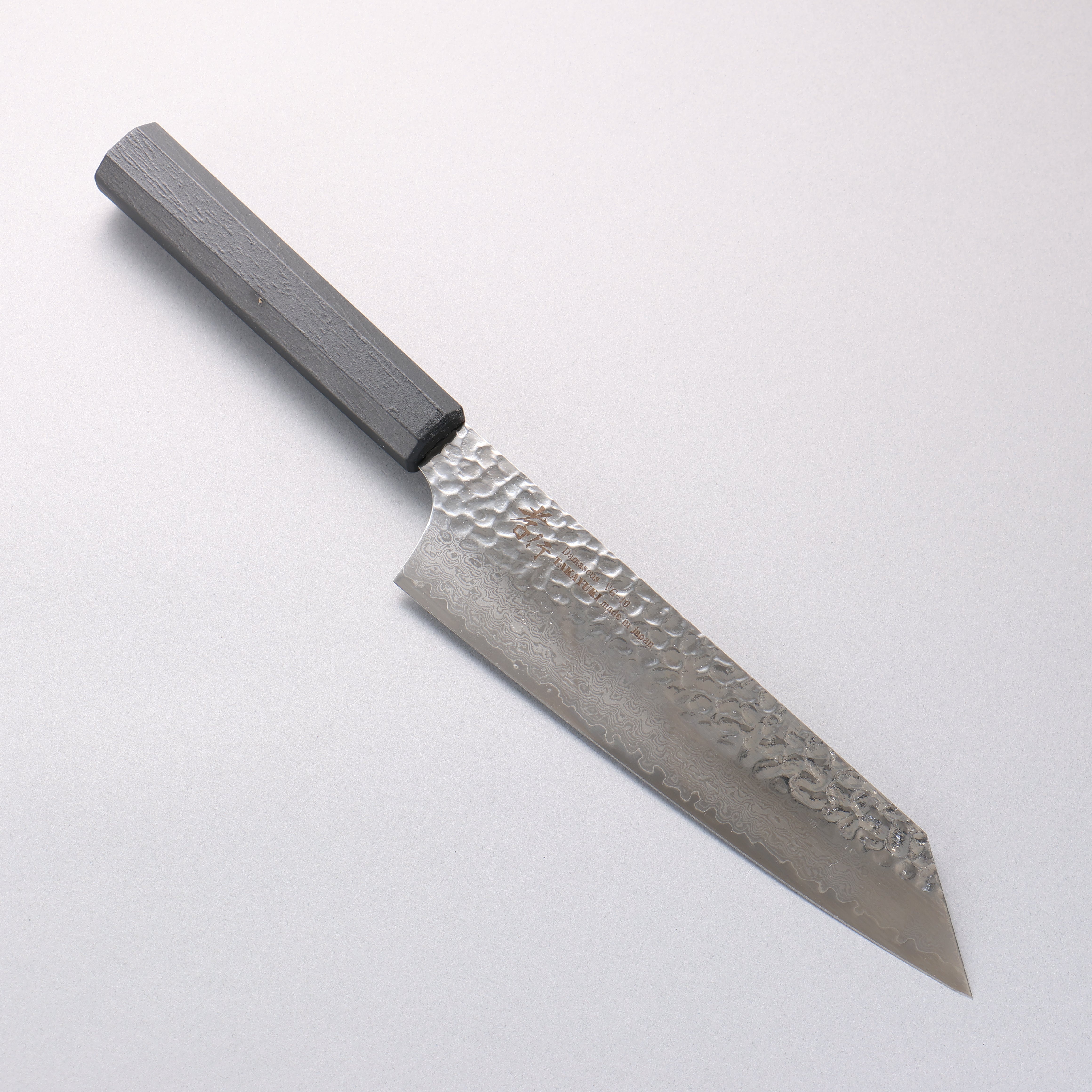 Sakai Takayuki Nanairo VG10 33 Layer Kengata Gyuto 190mm ABS resin(Black Lacquered) Handle - Japanny - Best Japanese Knife