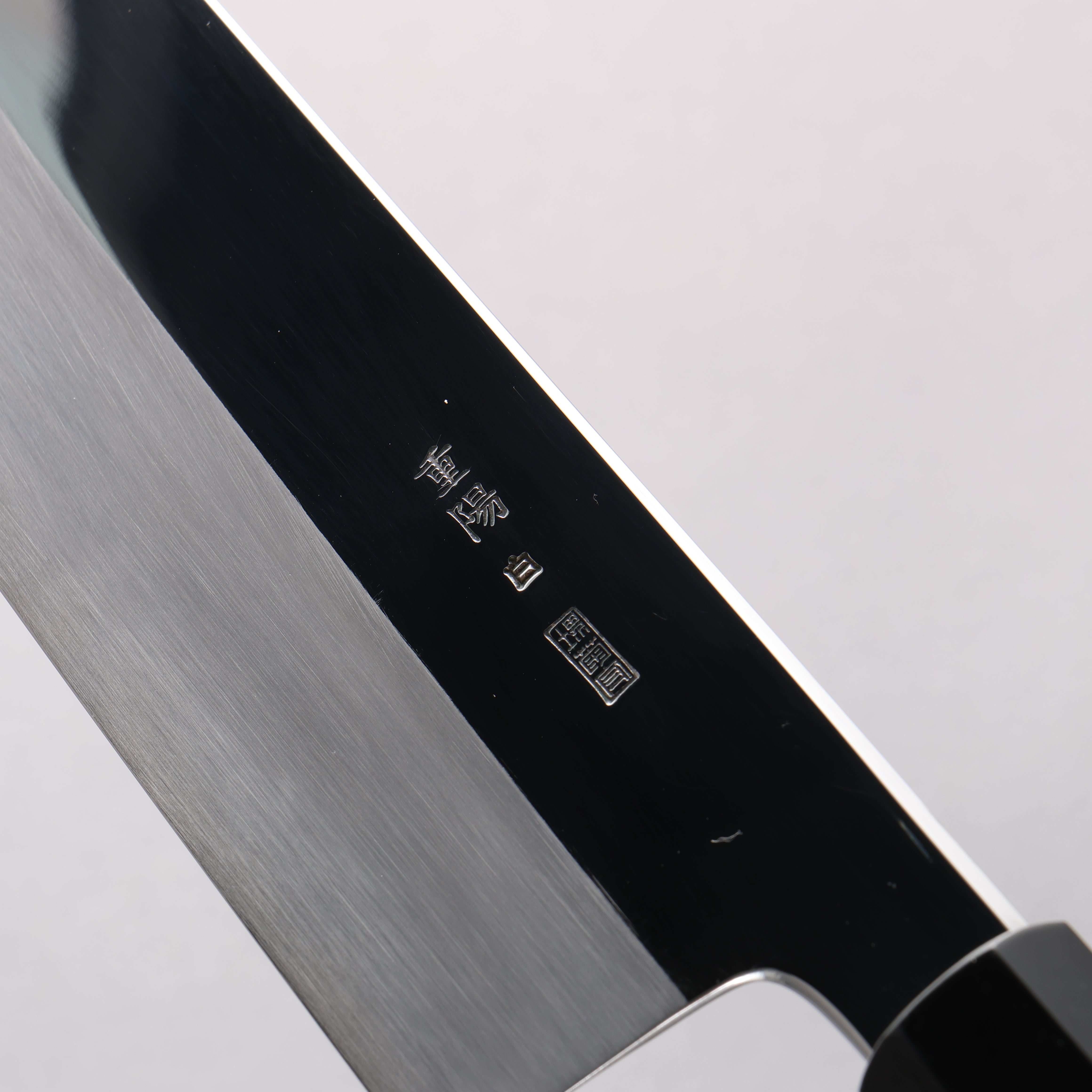 Choyo White Steel Mirrored Finish Gyuto 270mm Ebony Wood (ferrule: Black Water Buffalo Horn) Handle