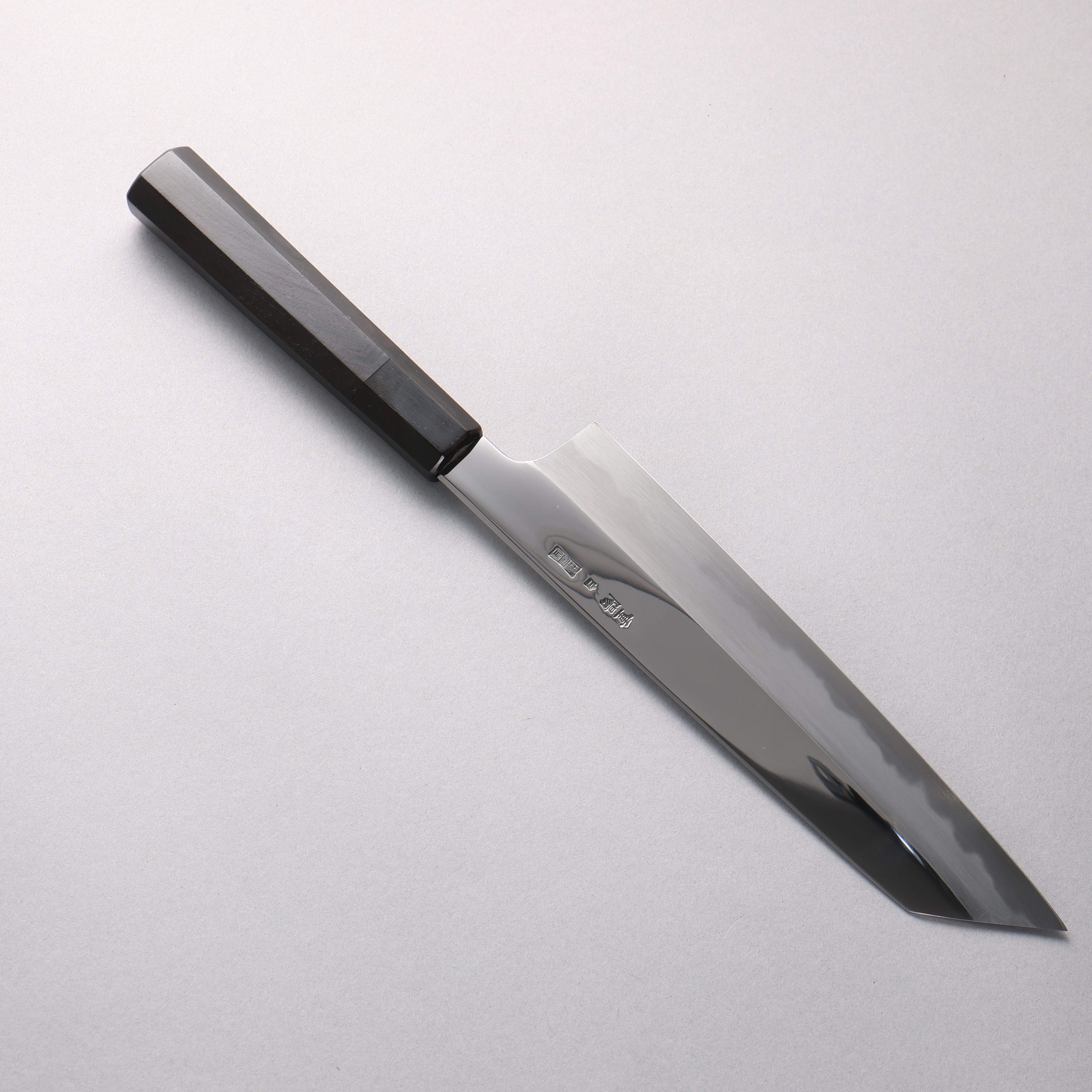 Choyo White Steel Mirrored Finish Kiritsuke Gyuto 210mm Ebony Wood (ferrule: Black Water Buffalo Horn) Handle