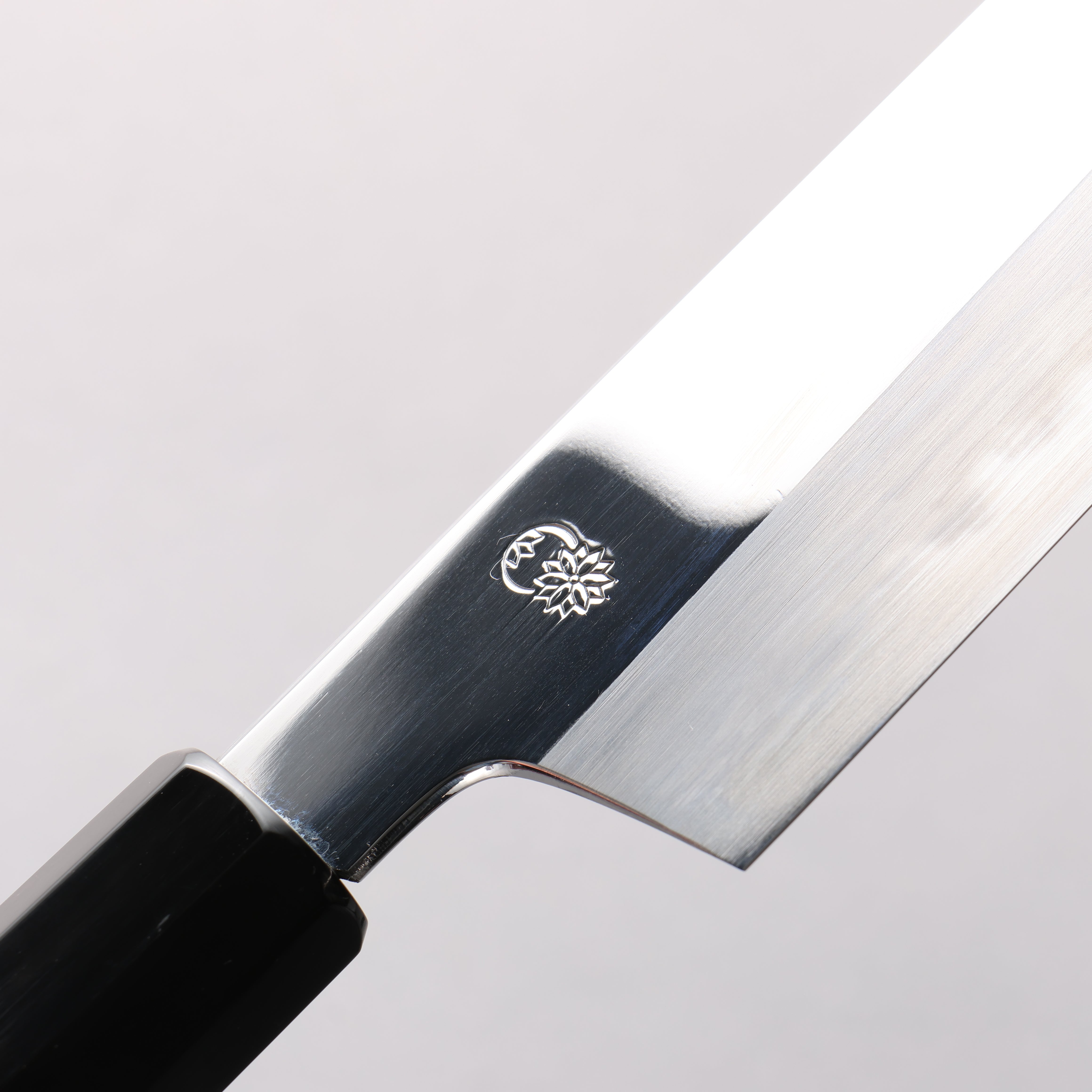 Choyo White Steel Mirrored Finish Kiritsuke Gyuto 240mm Ebony Wood (ferrule: Black Water Buffalo Horn) Handle