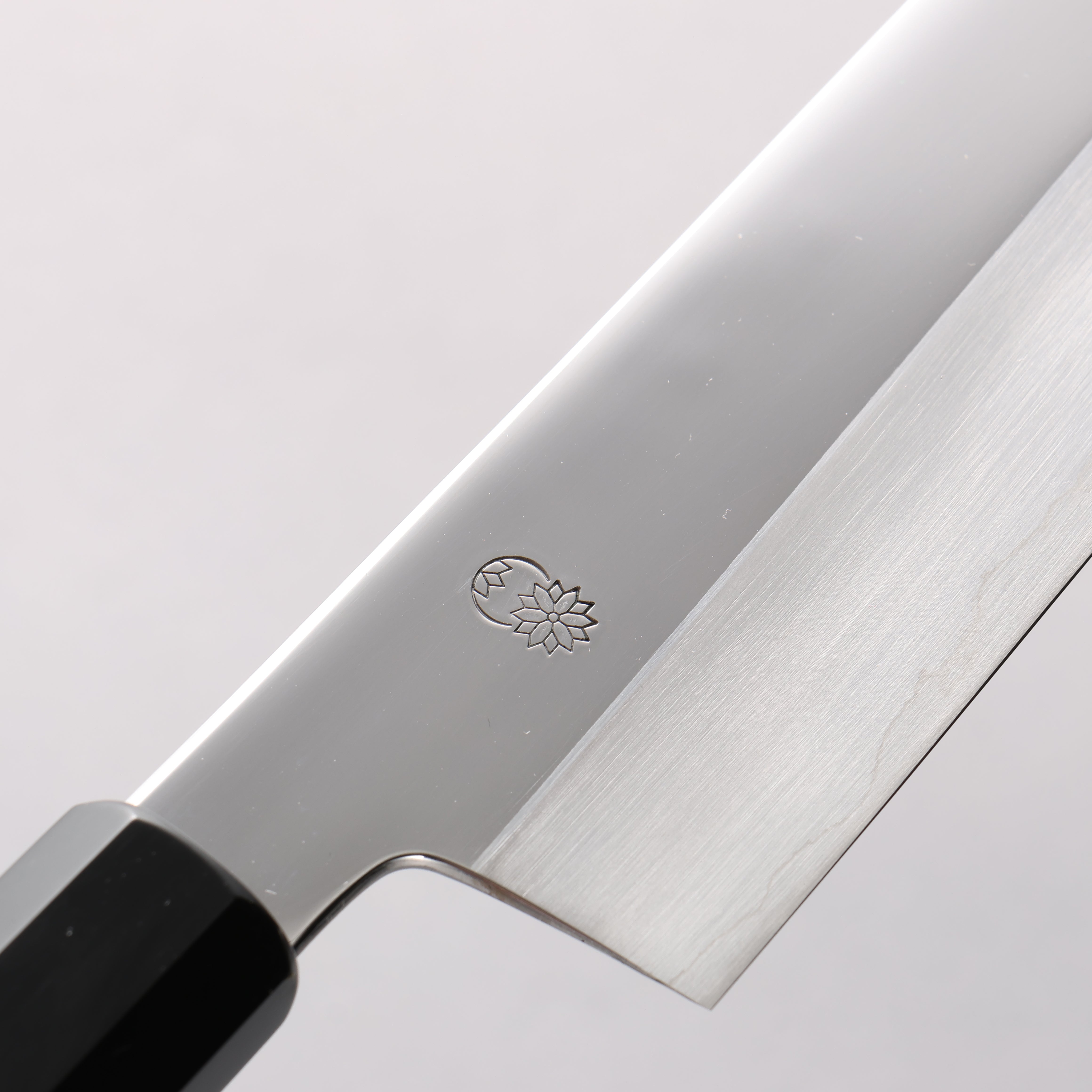 Choyo Silver Steel No.3 Mirrored Finish Kiritsuke Gyuto 240mm Ebony Wood (ferrule: Black Water Buffalo Horn) Handle