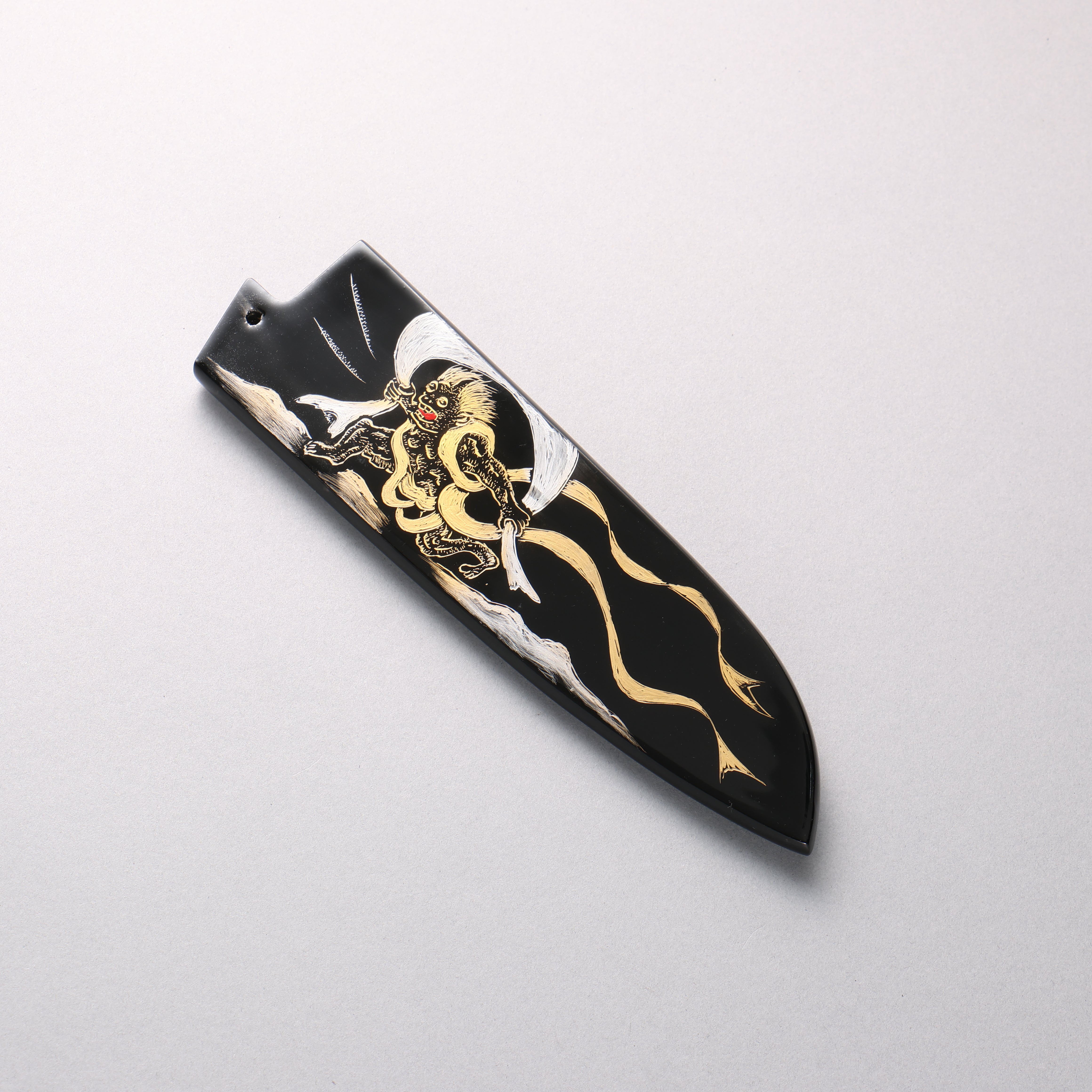 Lacquered Magnolia Sheath for 180mm Santoku with Plywood pin