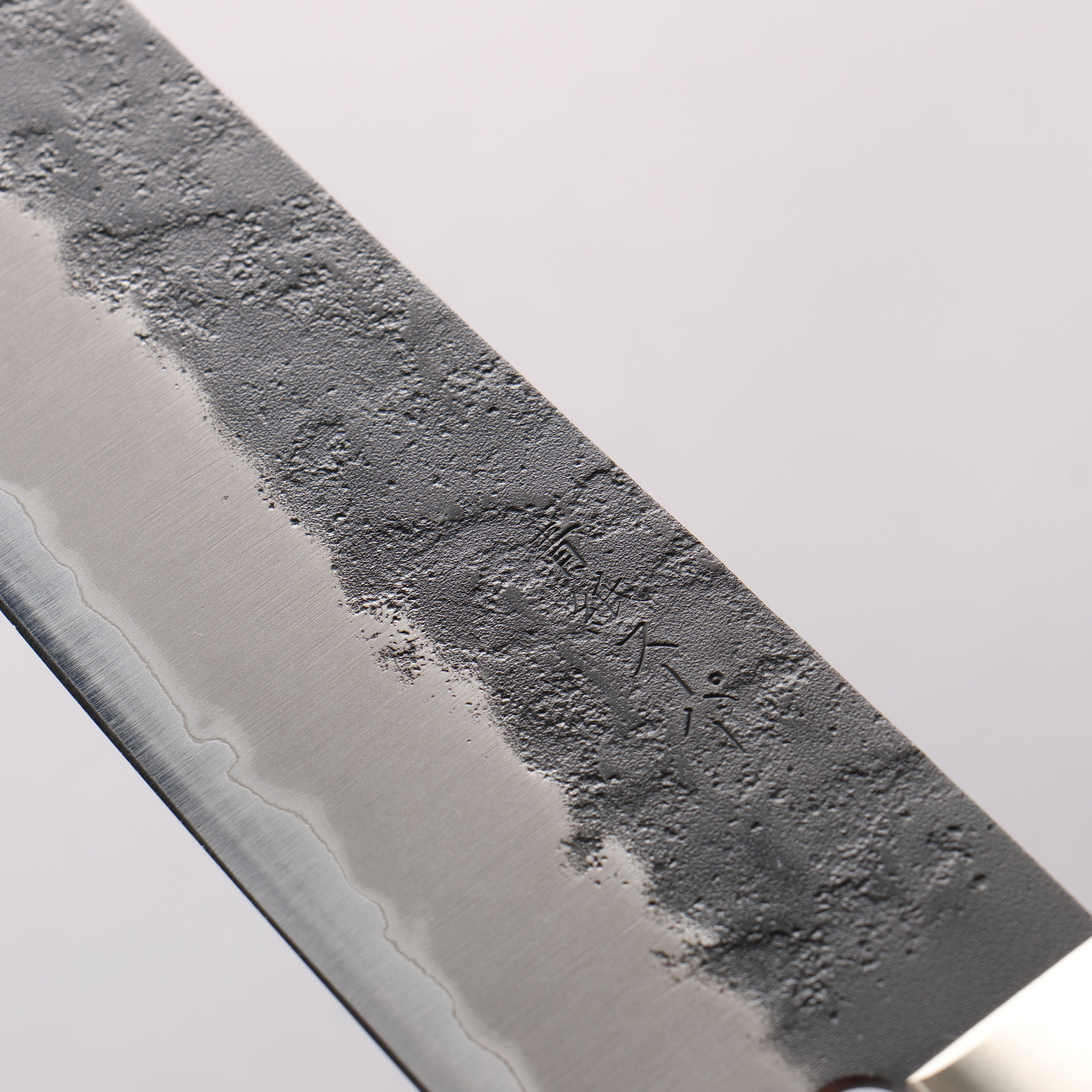 Seisuke Kuronashi Blue Super Nashiji Kurouchi Gyuto 210mm Red Pakka wood Handle - Japanny - Best Japanese Knife