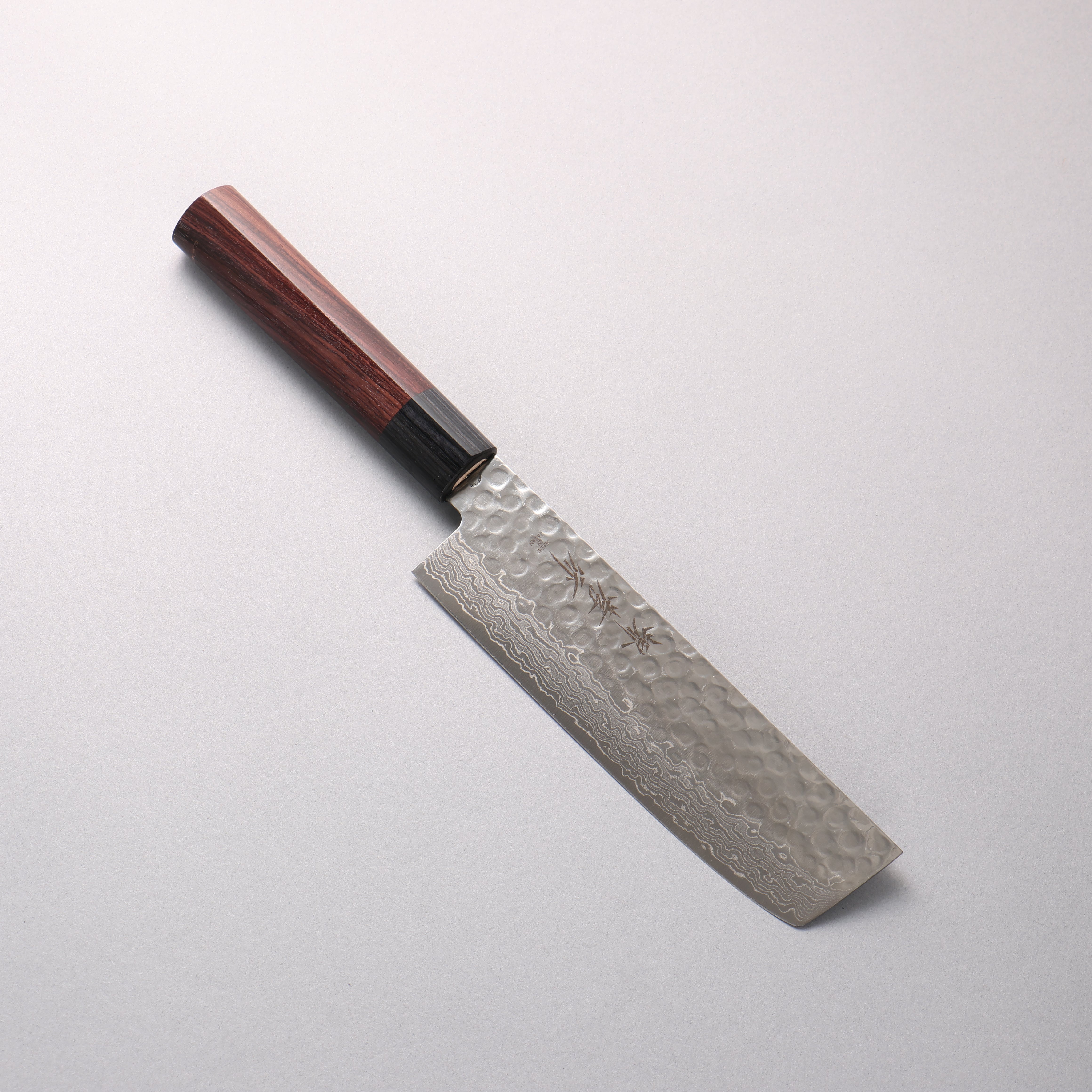 Sakai Takayuki AUS10 45 Layer Damascus Nakiri 160mm Shitan Handle - Japanny - Best Japanese Knife