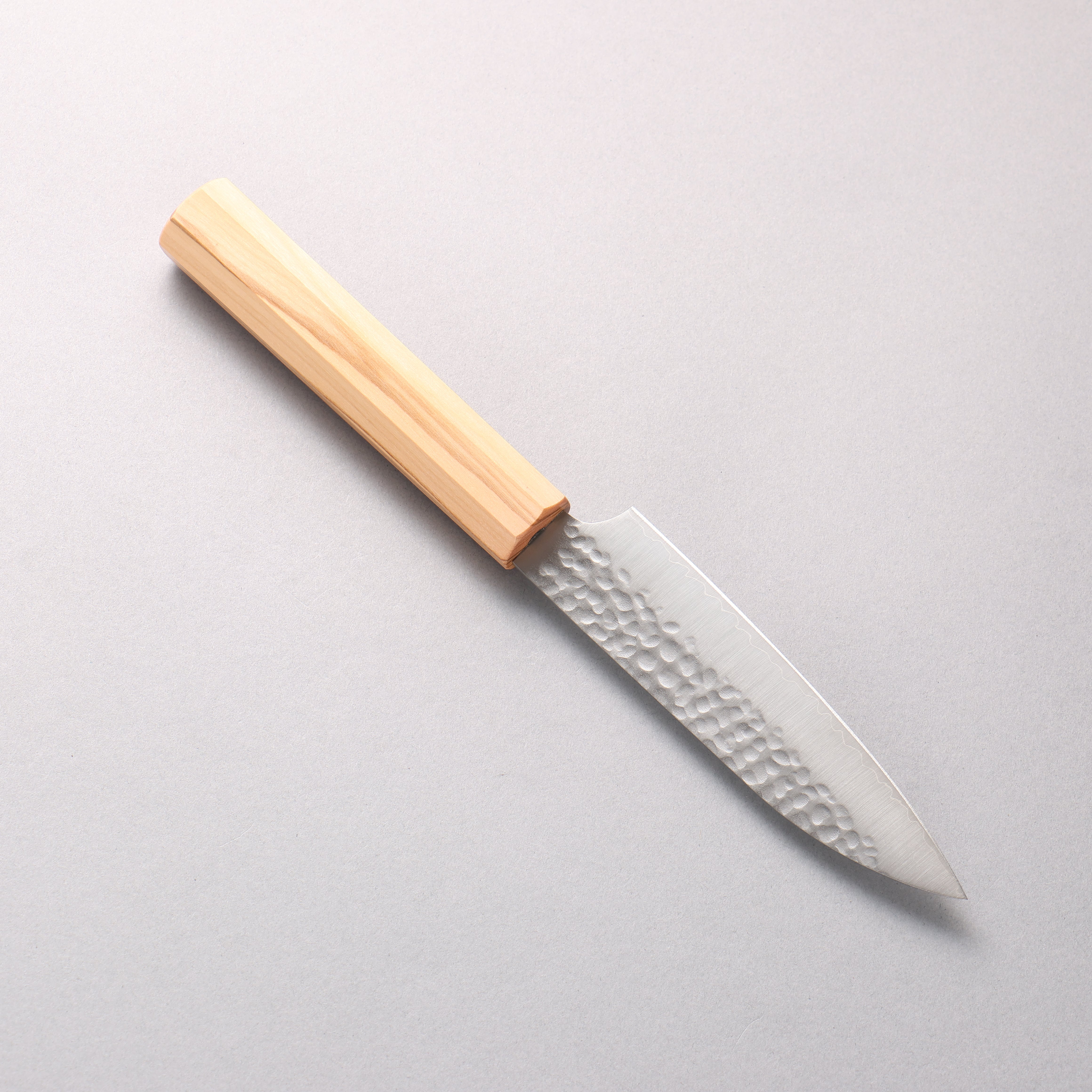 Oul VG10 Hammered Petty-Utility 120mm Olive tree Handle - Japanny - Best Japanese Knife