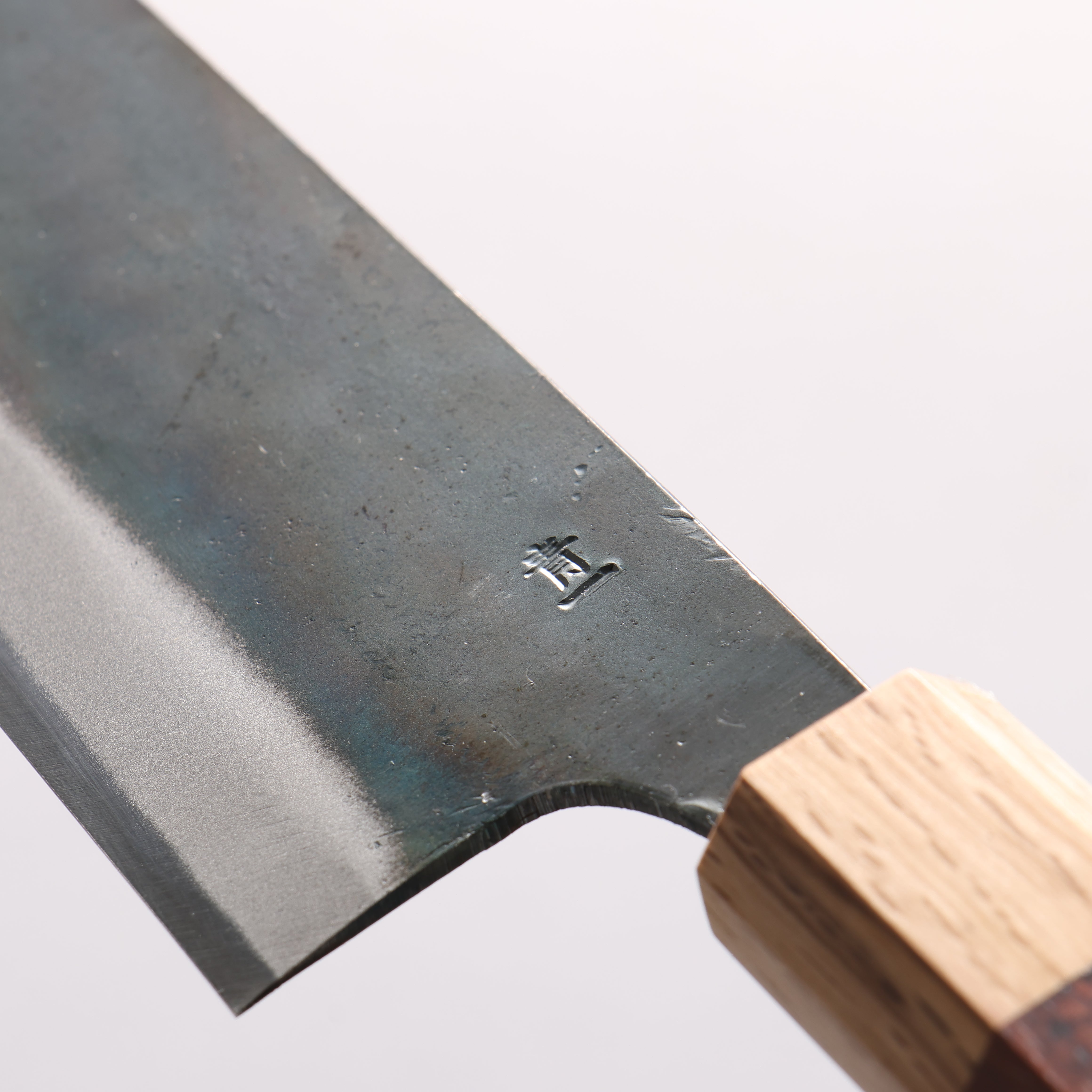 Seisuke Blue Steel No.1 Black Finished Gyuto 210mm Rosewood (ferrule: Oak) Handle - Japanny - Best Japanese Knife