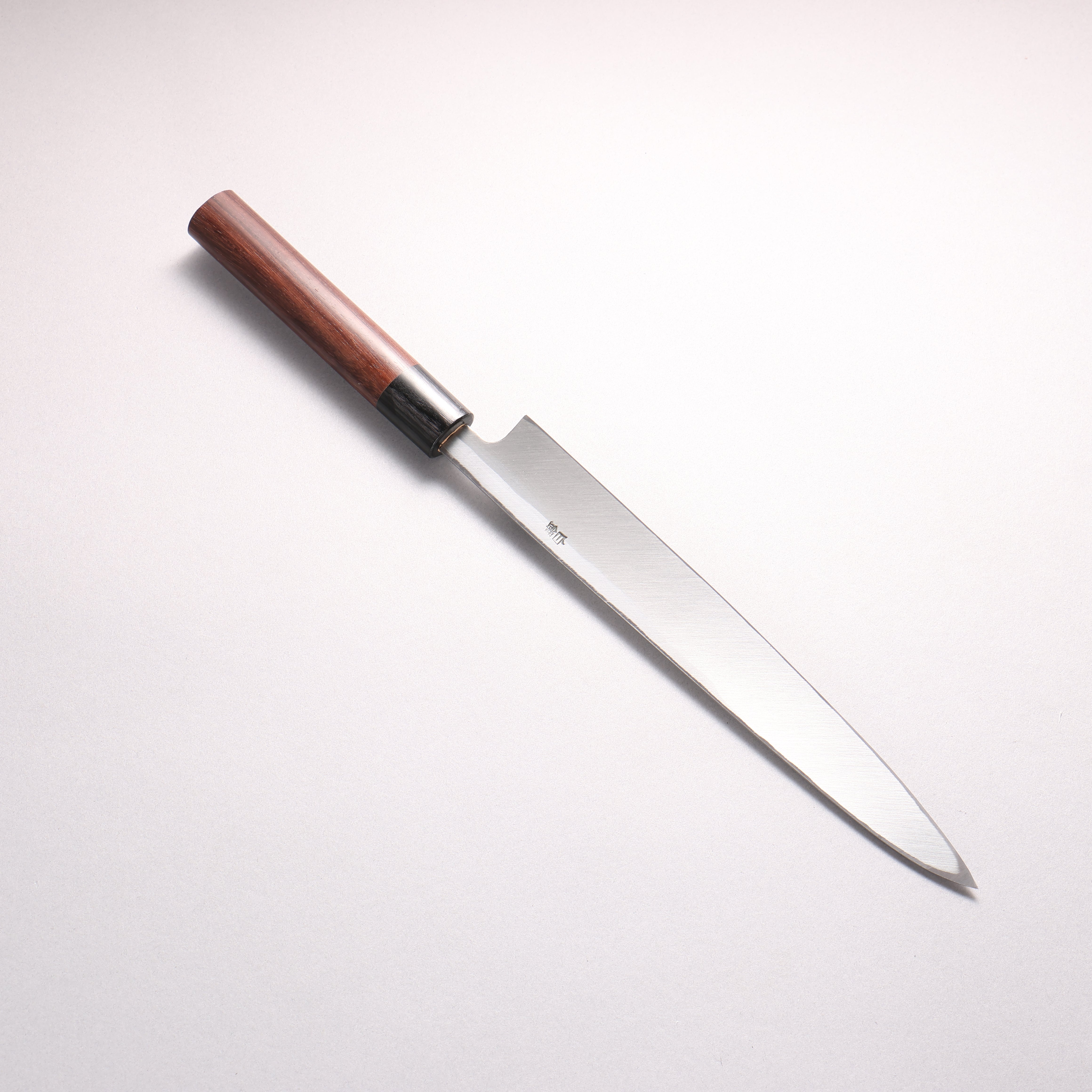 Seisuke White Steel Kasumitogi Yanagiba 240mm Rosewood (ferrule: Black Pakka wood) Shinogi Handle