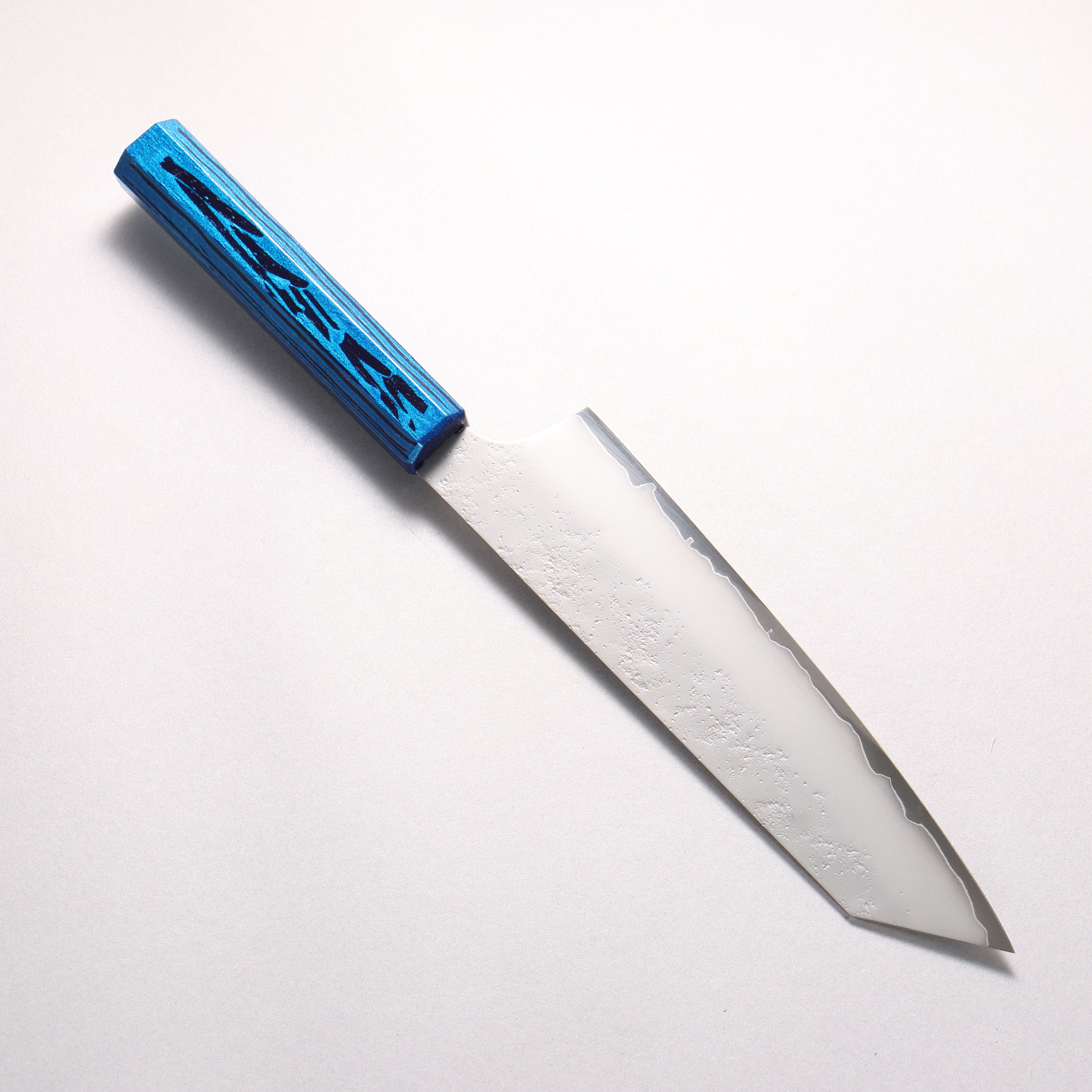 Sakai Takayuki Saikou VG10 Nashiji Kengata Gyuto 190mm Brilliant Blue Lacquer Color Handle