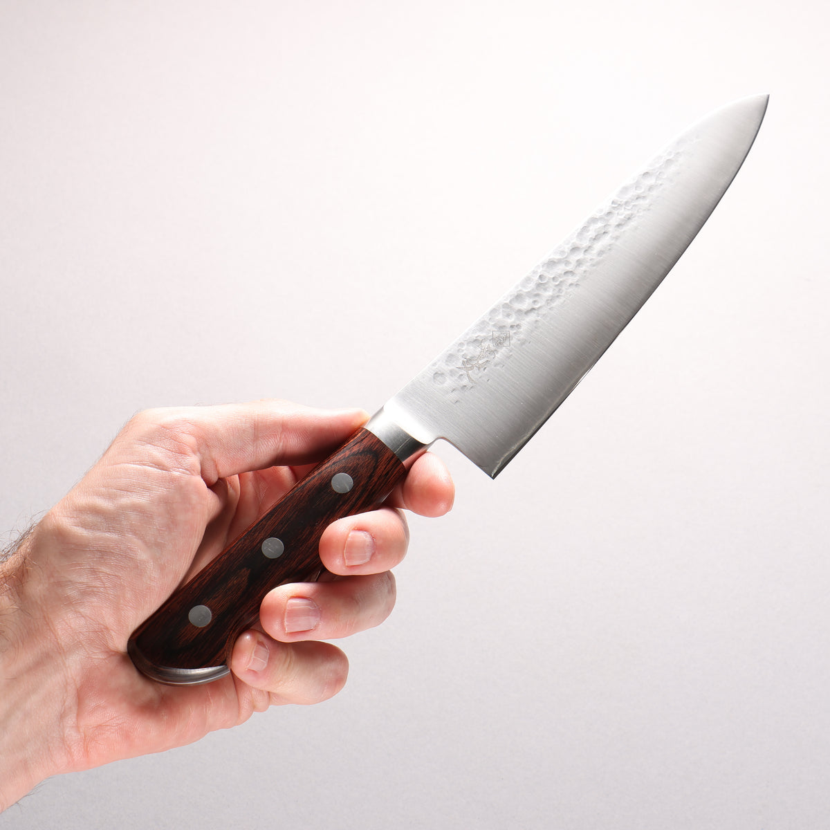 Kanjyo SG2 Hammered Gyuto 180mm Mahogany Pakka wood Handle
