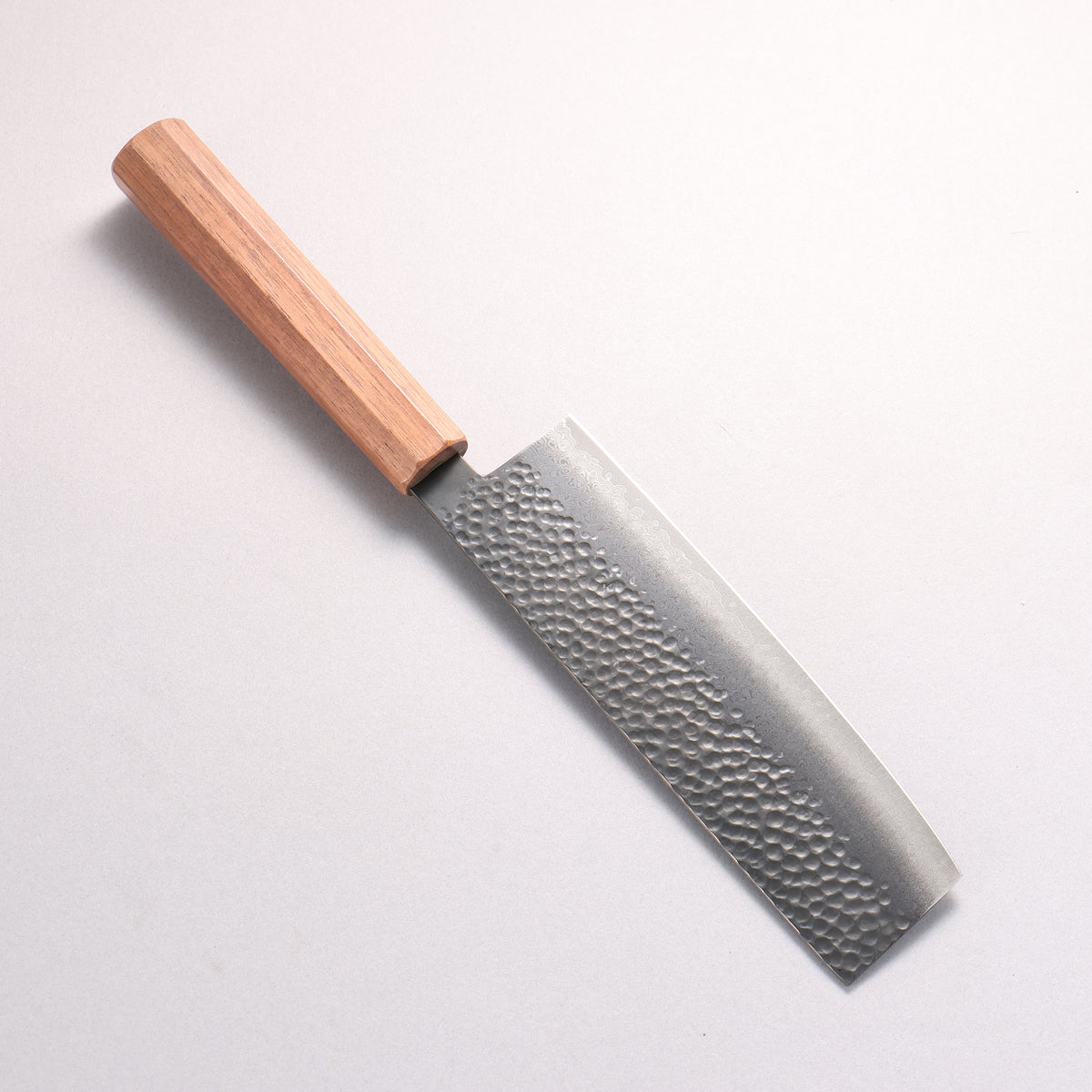 Oul VG10 Hammered Damascus Black dyeing Nakiri 170mm Walnut Handle