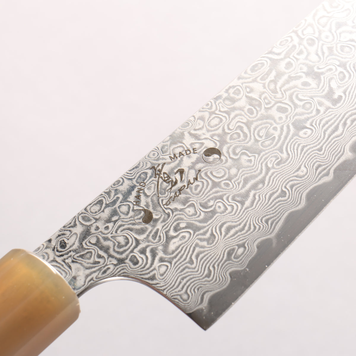 Hiroshi Suzuki ZDP189 Mirrored Finish Damascus Sujihiki 195mm Ebony Wood (ferrule: White Water Buffalo Horn) Handle