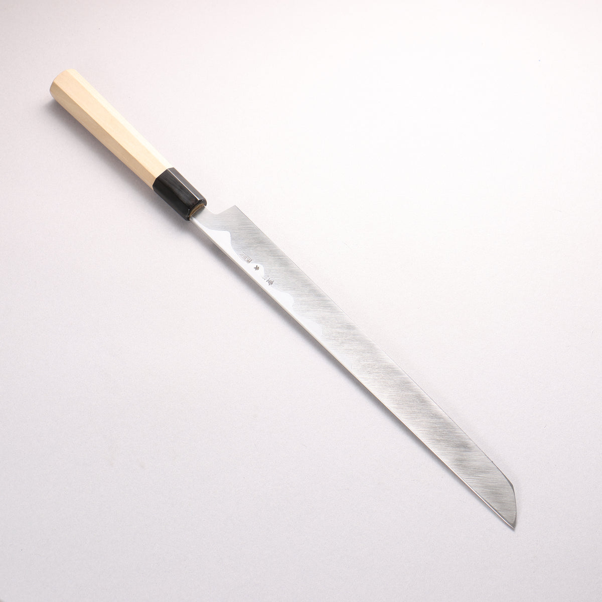 Choyo Blue Steel No.1 Mirrored Finish Sakimaru Takohiki 300mm Magnolia Handle
