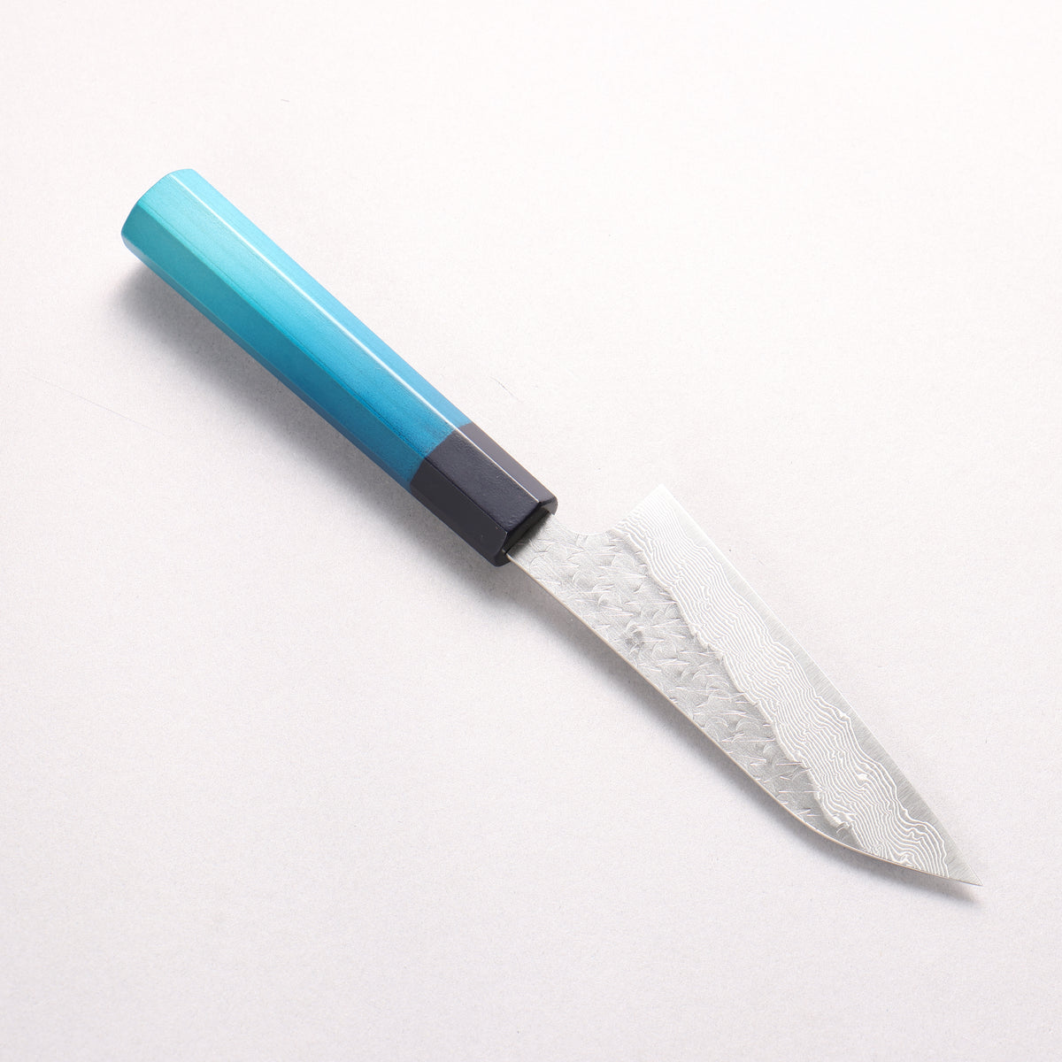 Nigara SPG STRIX Hammered Damascus Petty-Utility 120mm Indigo dyed Handle