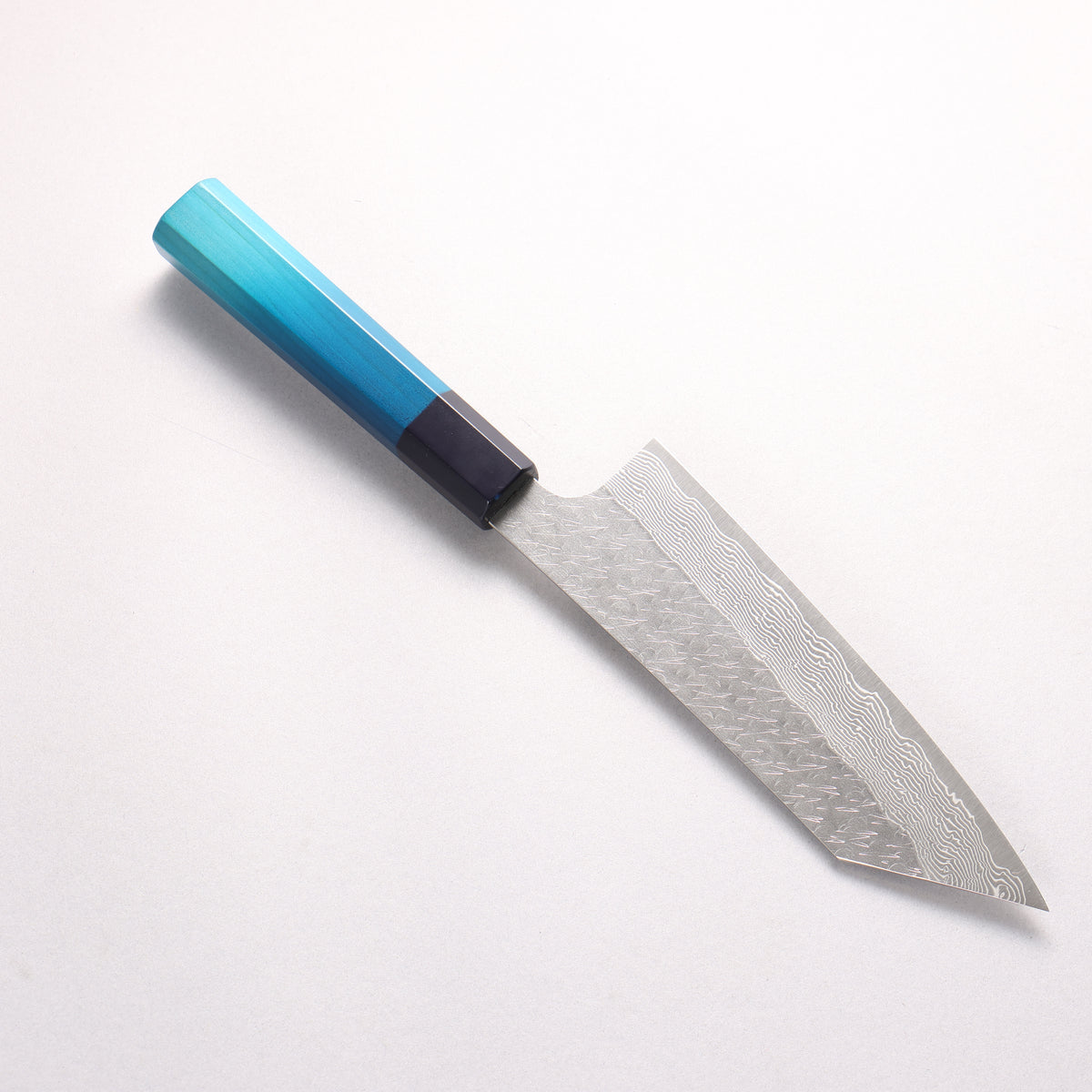 Nigara SPG STRIX Hammered Damascus Bunka 180mm Indigo dyed Handle