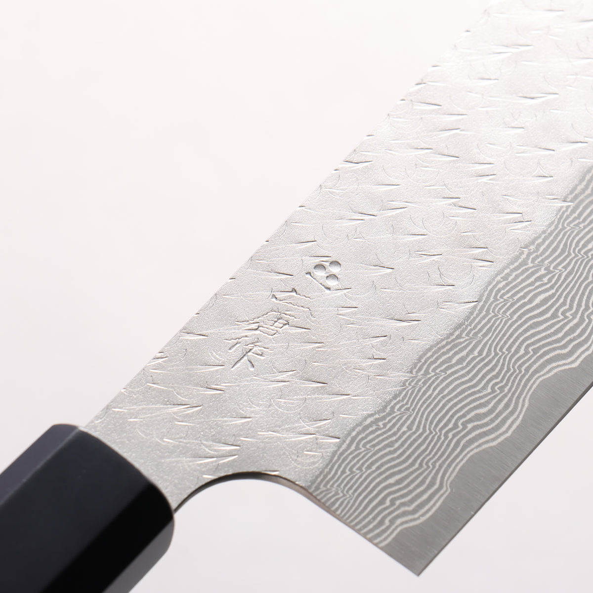 Nigara SPG STRIX Hammered Damascus Kiritsuke Nakiri 180mm Indigo dyed Handle