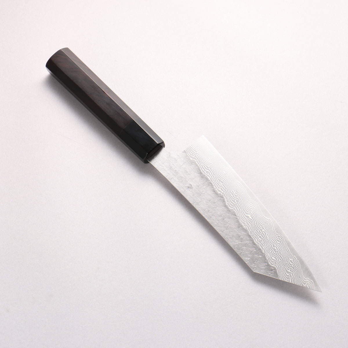 Nigara SPG STRIX Hammered Damascus Bunka 180mm Ebony Wood (ferrule: Black Water Buffalo Horn) Handle