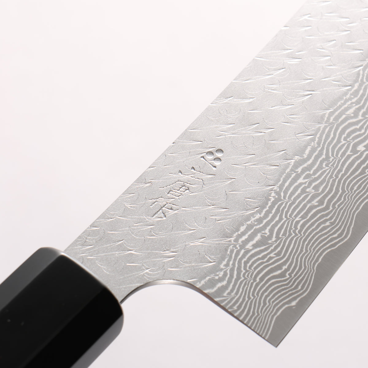 Nigara SPG STRIX Hammered Damascus Bunka 180mm Ebony Wood (ferrule: Black Water Buffalo Horn) Handle