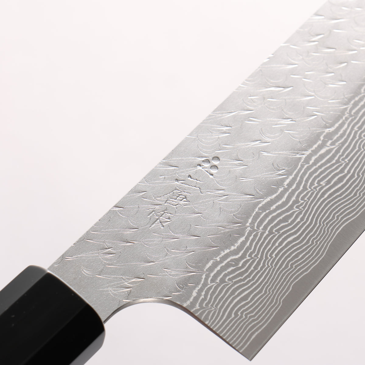 Nigara SPG STRIX Hammered Damascus Sujihiki 270mm Ebony Wood (ferrule: Black Water Buffalo Horn) Handle