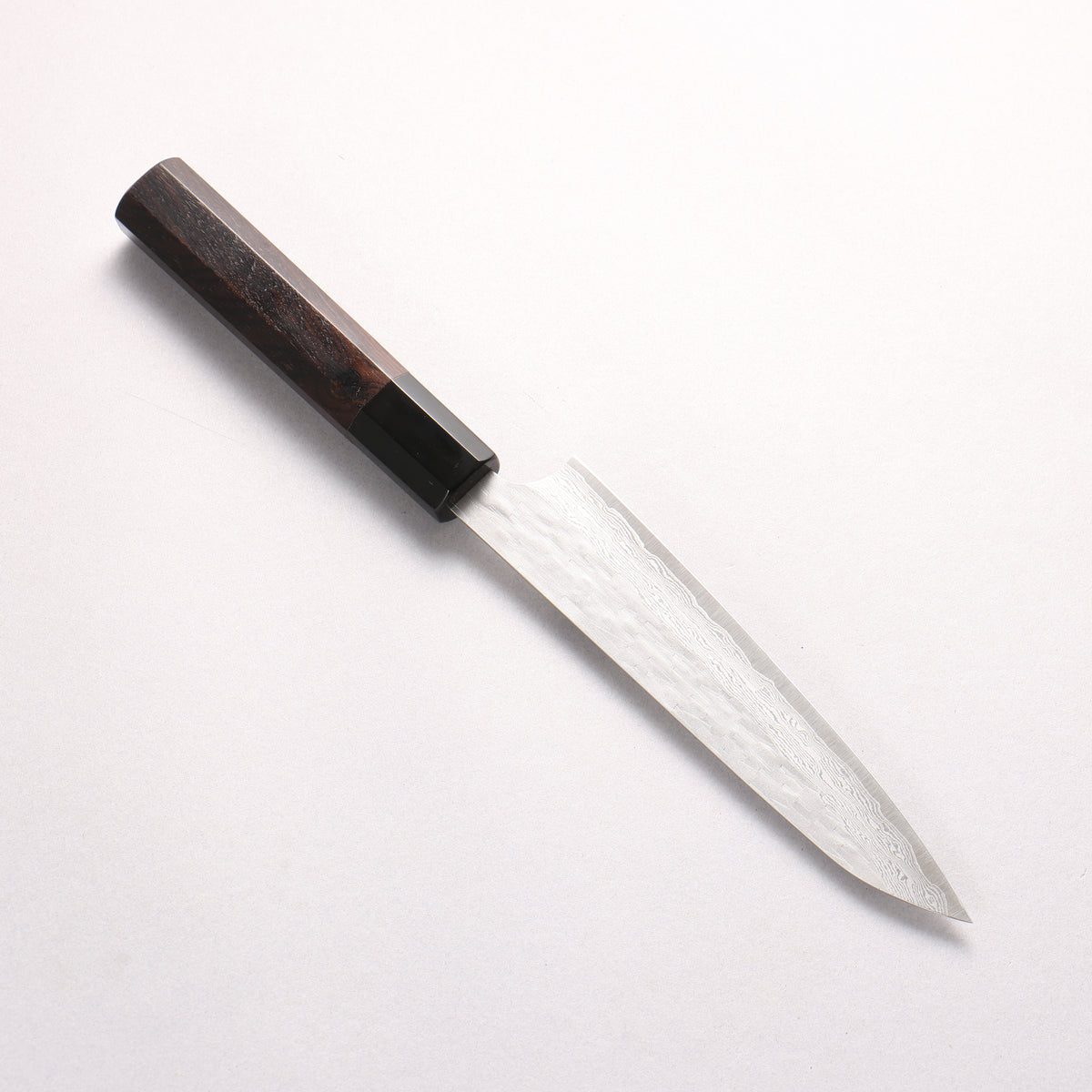 Nigara VG-XEOS Hammered Damascus Petty-Utility 160mm Ebony Wood (ferrule: Black Water Buffalo Horn) Handle