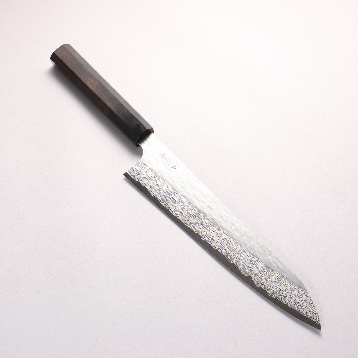 Nigara VG-XEOS Hammered Damascus Gyuto 255mm Ebony Wood (ferrule: Black Water Buffalo Horn) Handle