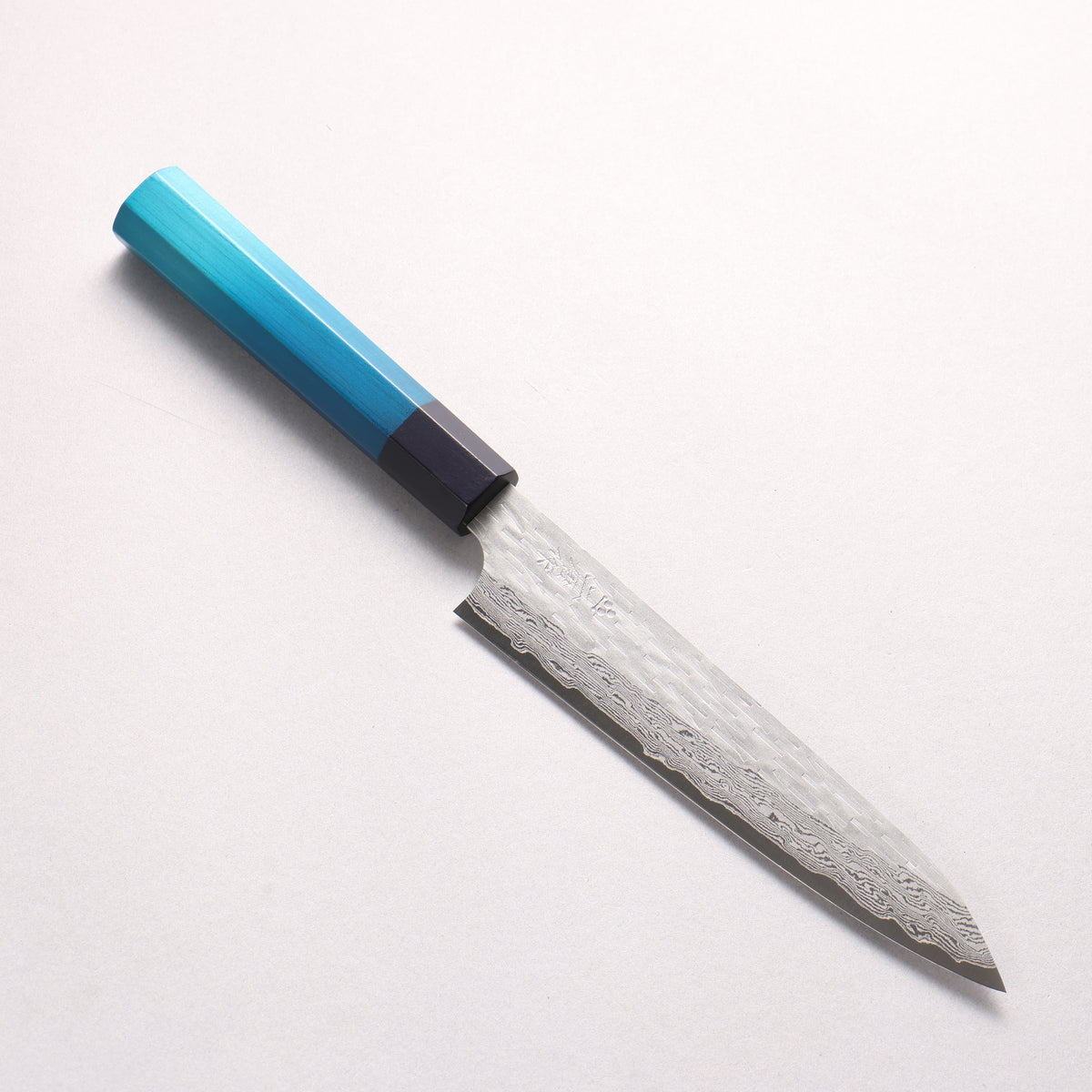 Nigara VG-XEOS Hammered Damascus Petty-Utility 160mm Indigo dyed Handle