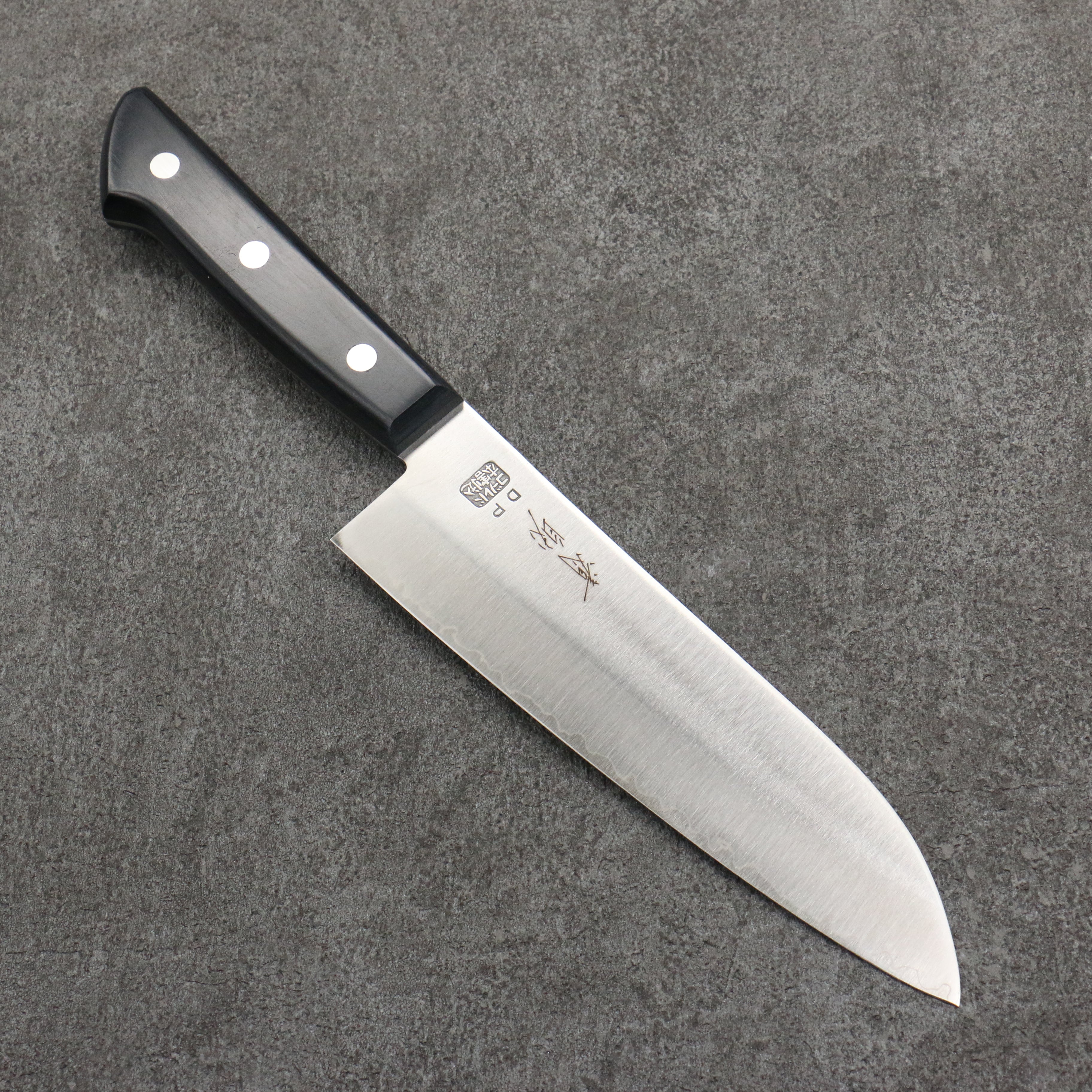 Seisuke VG1 Migaki Polish Finish Santoku 165mm Black Pakka wood Handle - Japanny - Best Japanese Knife