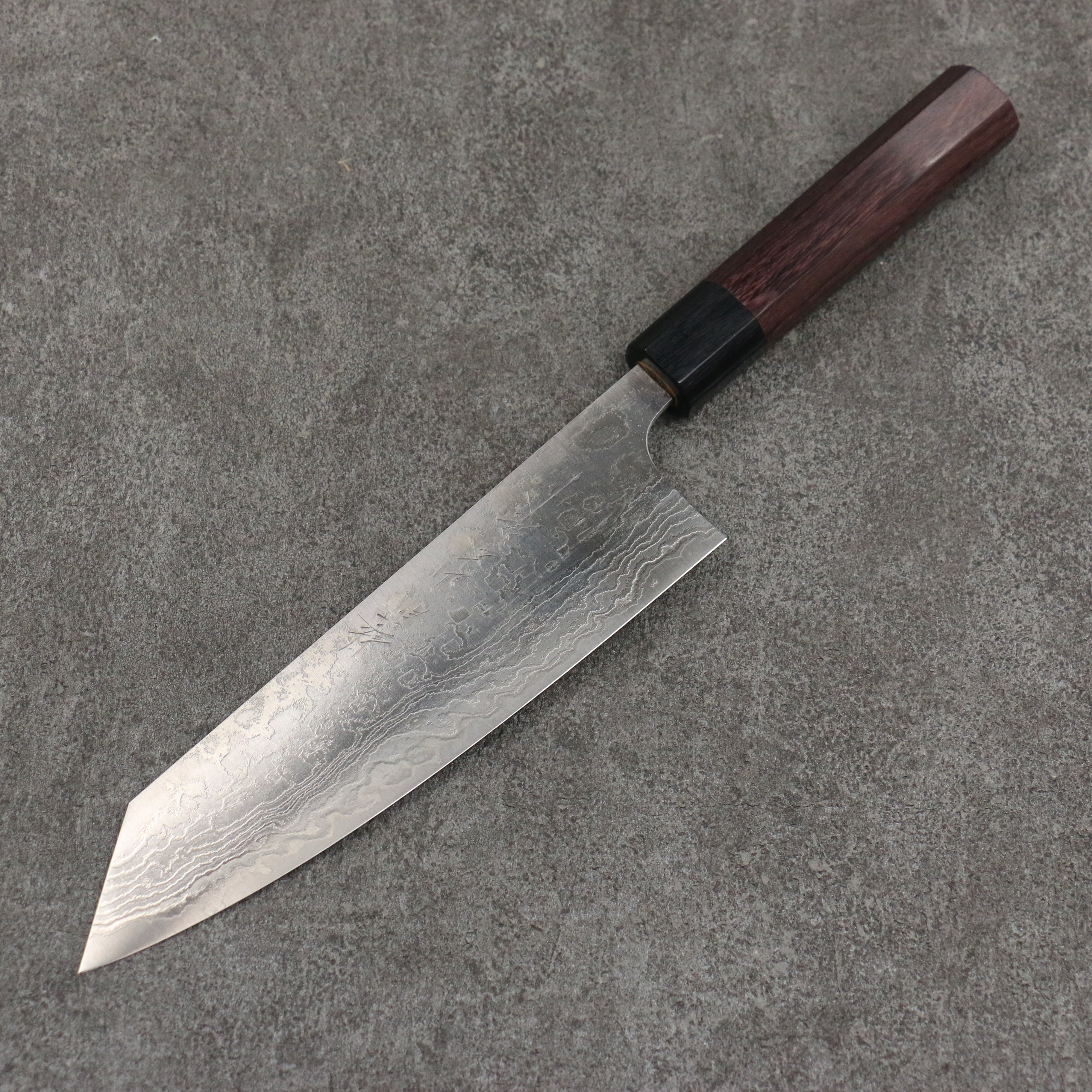 Nao Yamamoto SG2 Damascus Migaki Finished Bunka 180mm Rosewood (Ferrule: Black Pakka Wood) Handle - Japanny - Best Japanese Knife